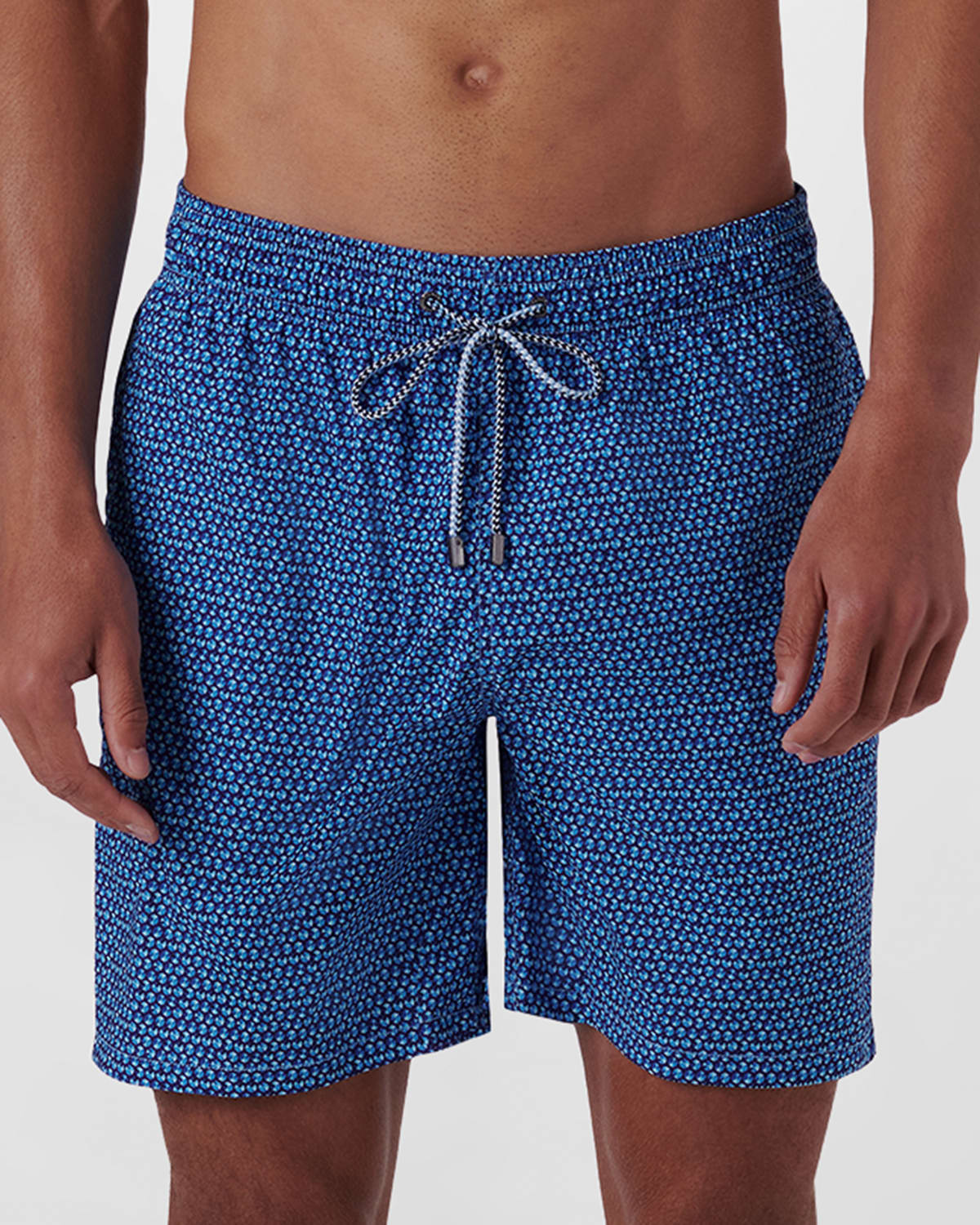 Bugatchi Men's Cosmo Abstract Swim Trunks In Classic Blue