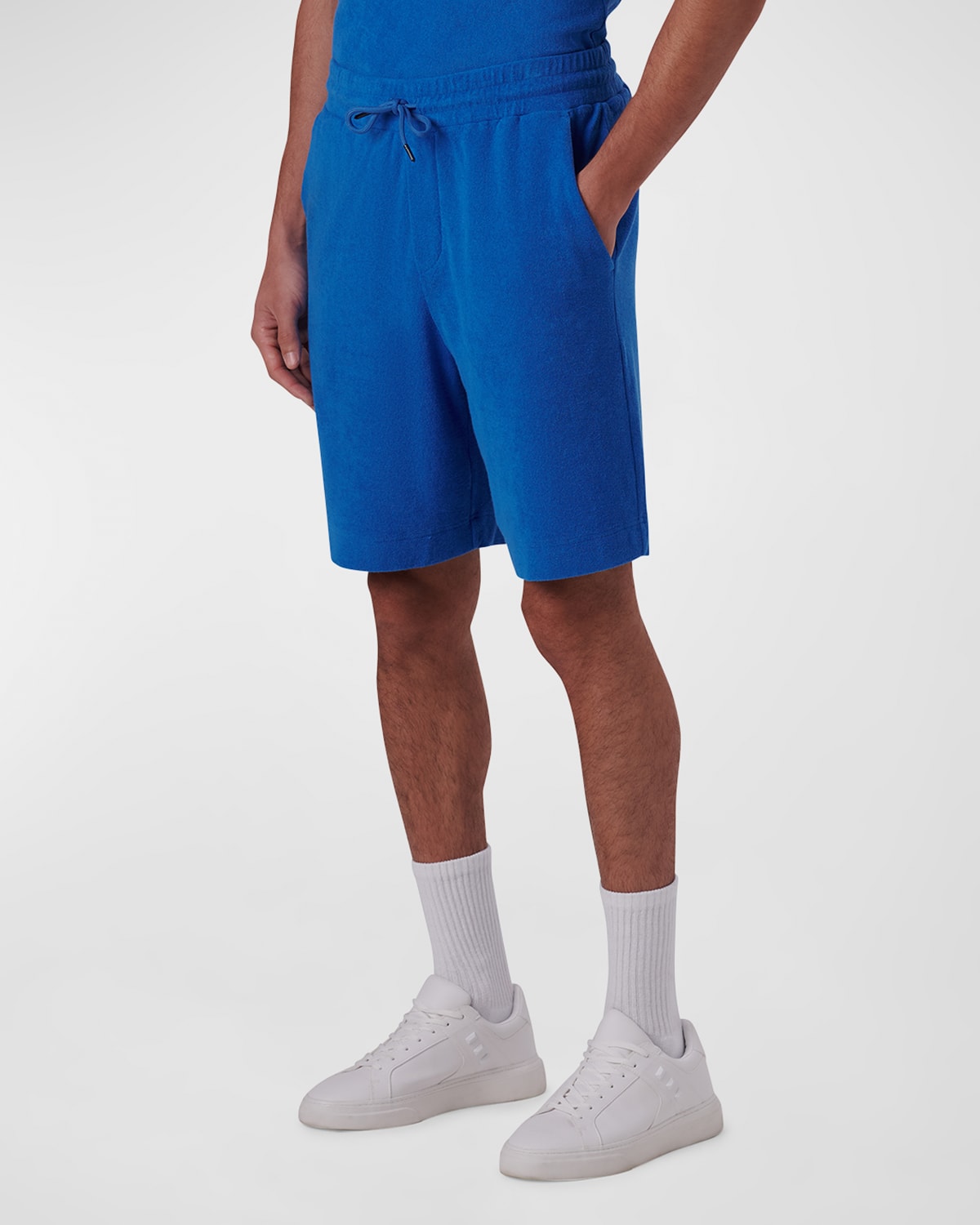 Bugatchi Men's Drawstring Terry Shorts In Classic Bl