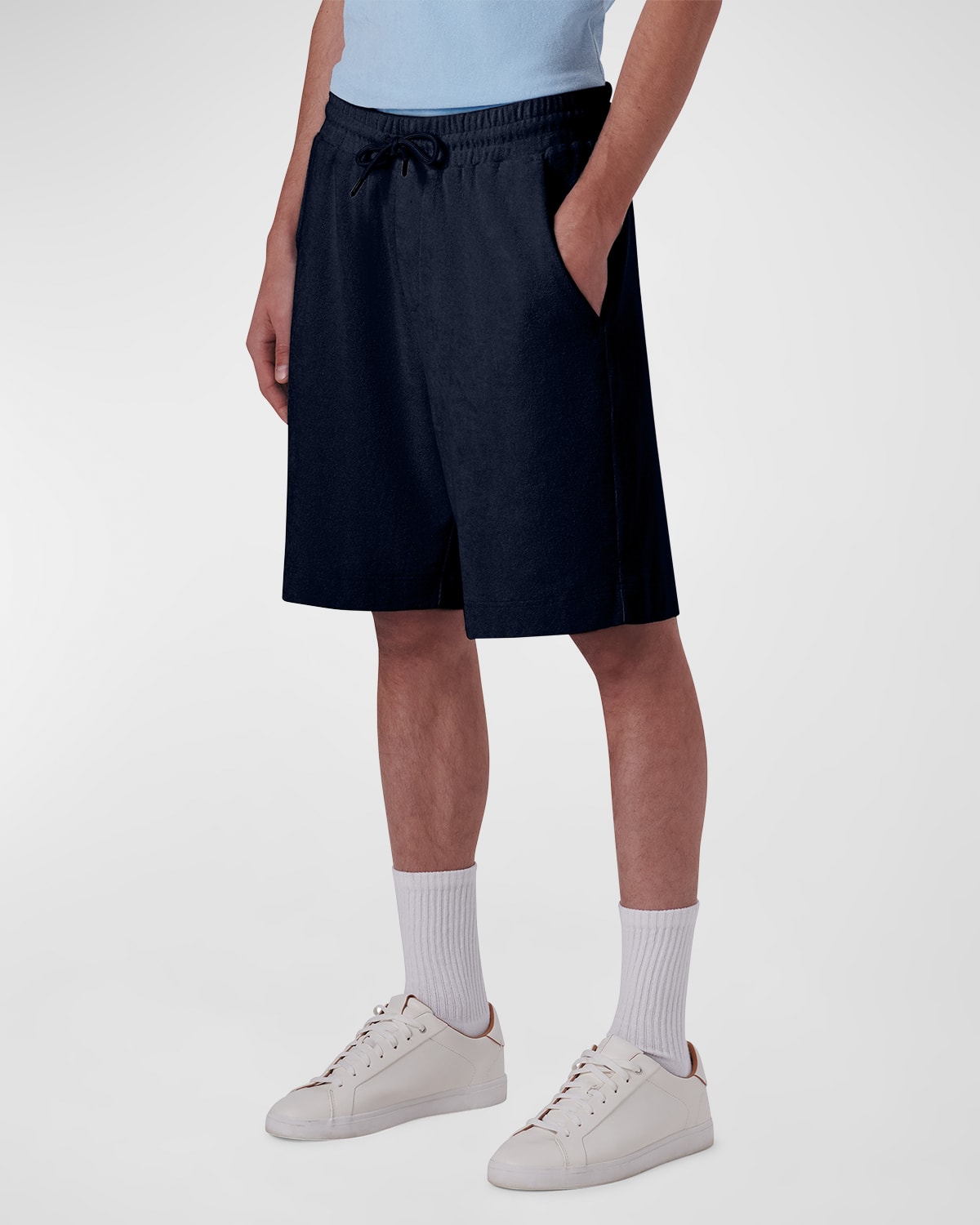 Bugatchi Men's Drawstring Terry Shorts In Navy