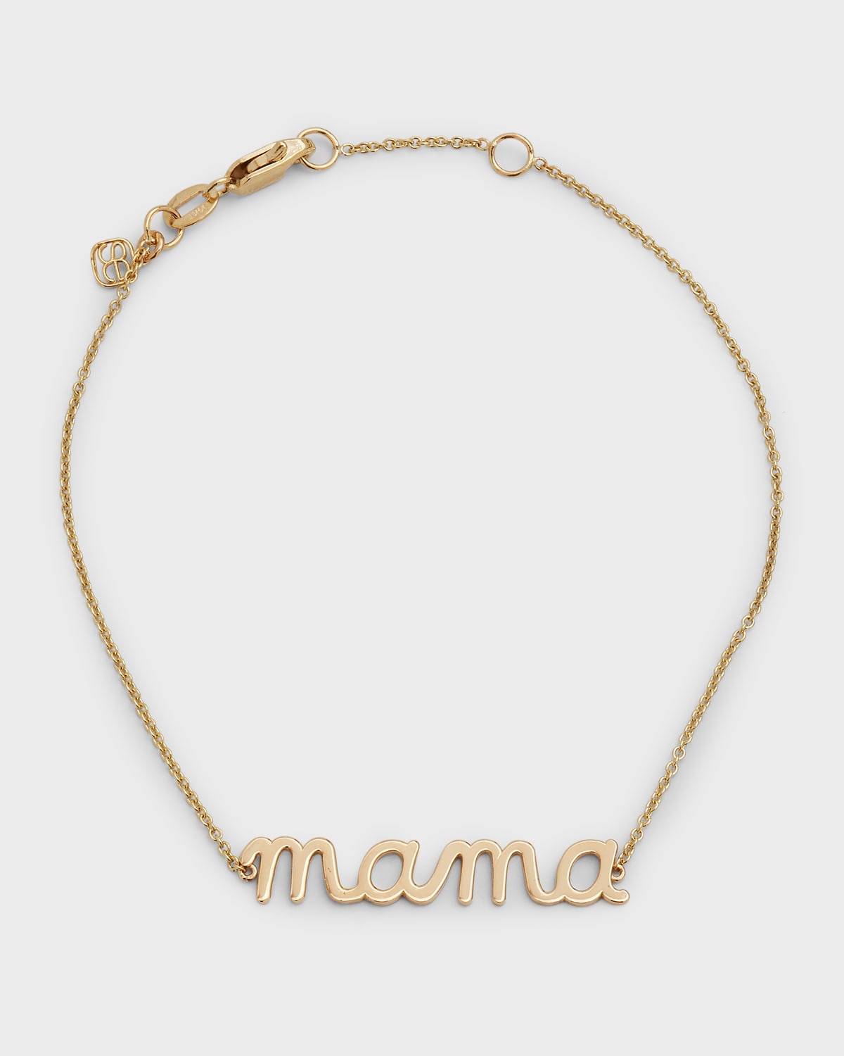 Sydney Evan 14k Gold Mama Script Bracelet