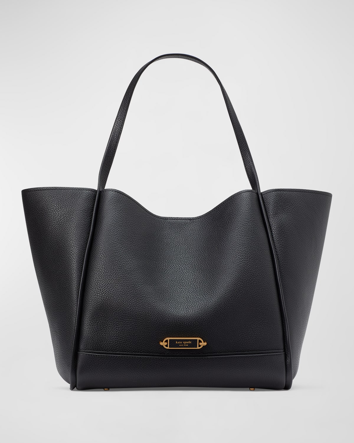 Kate Spade Gramercy Large Pebbled Leather Tote Bag In Black