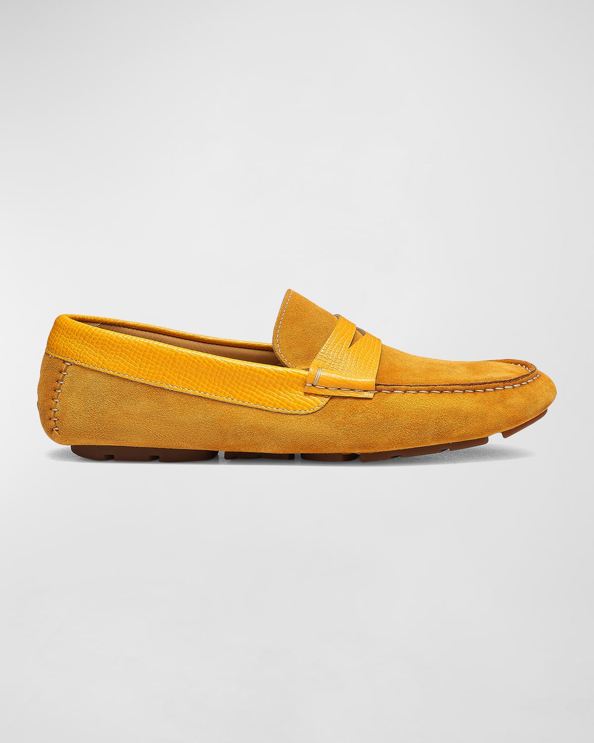 Donald J Pliner Men's Maverick Suede Driving Shoes In Yellow