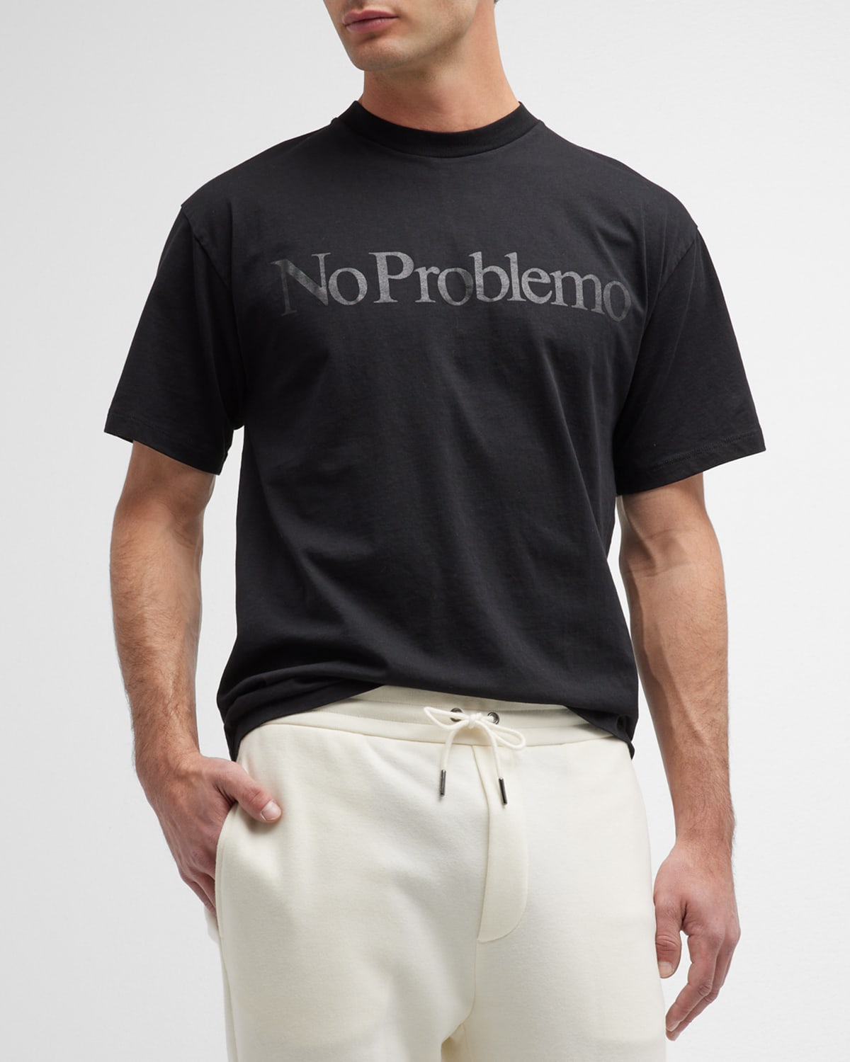 Aries No Problemo Slogan-print T-shirt In Black