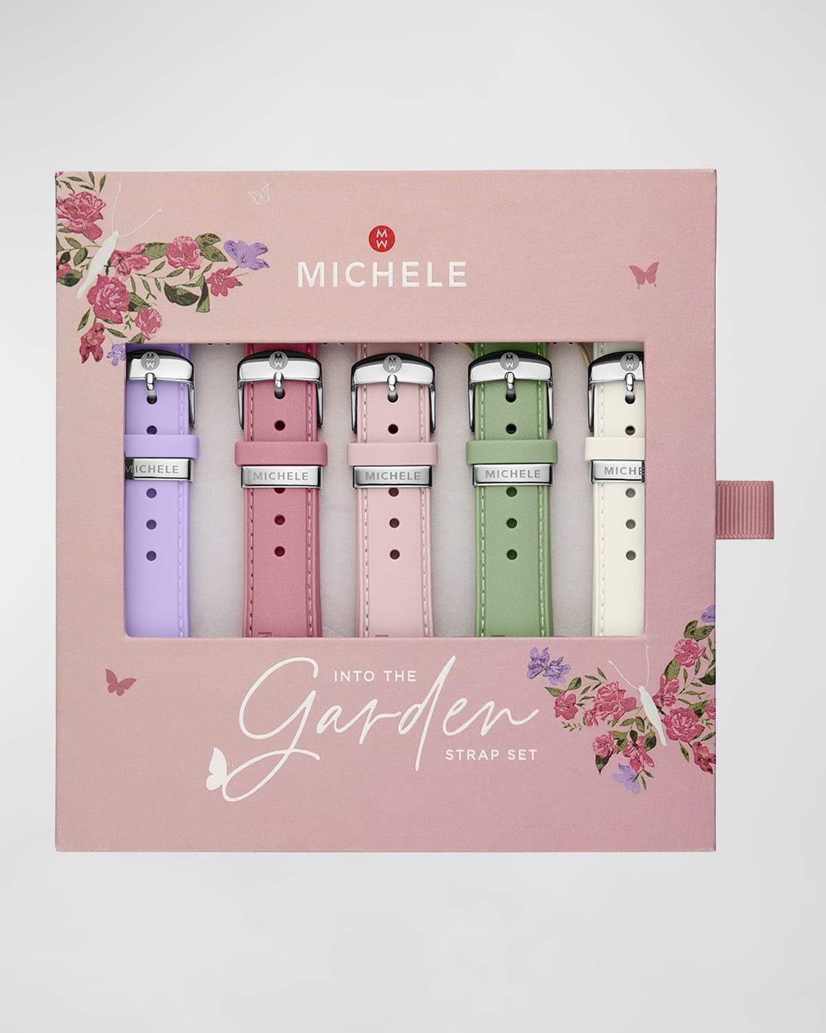 Michele 16mm Pearlized Silicone Watch Strap Gift Set In Multi
