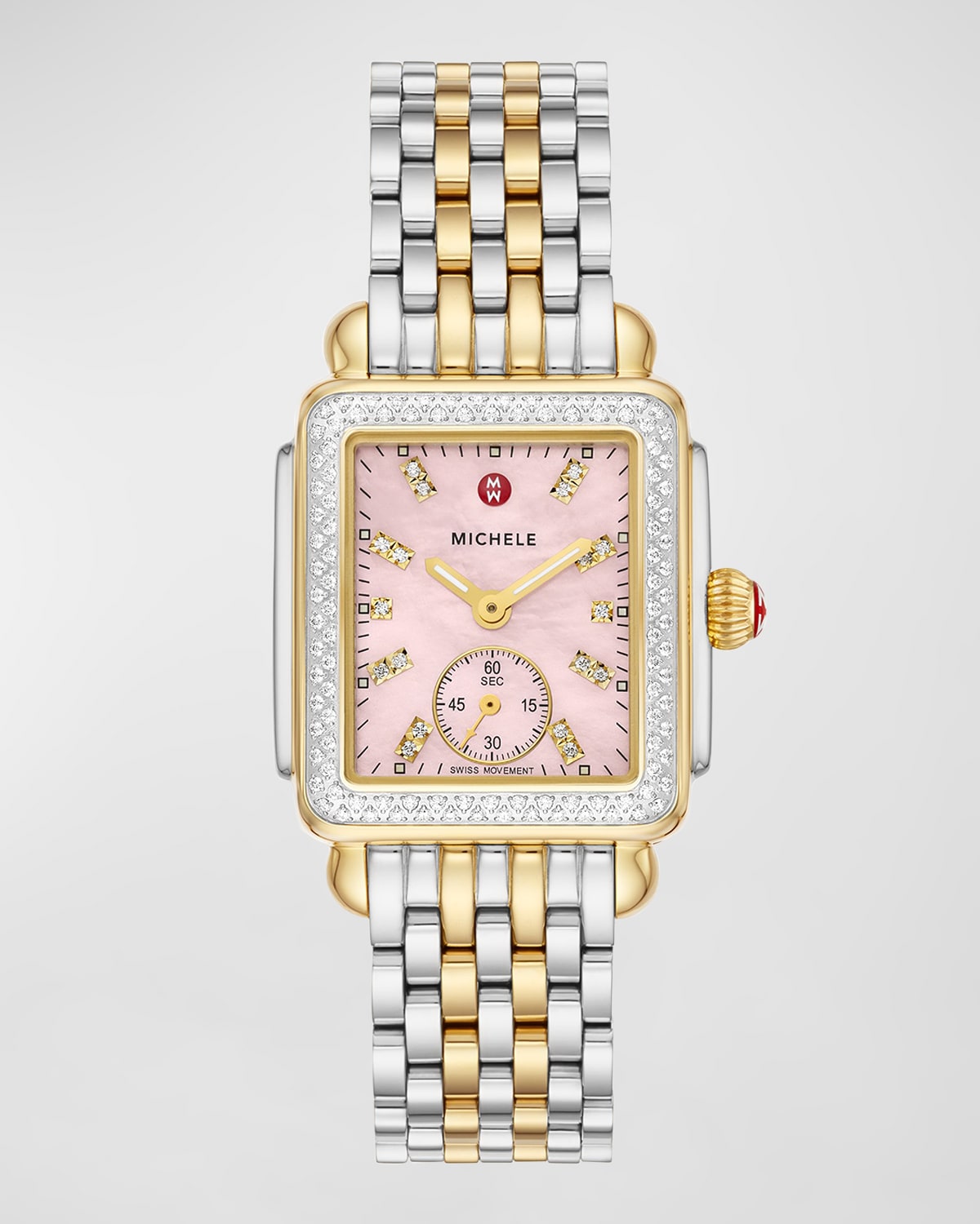 29mm Deco Mid Diamond Two-Tone Bracelet Watch in Country Rose