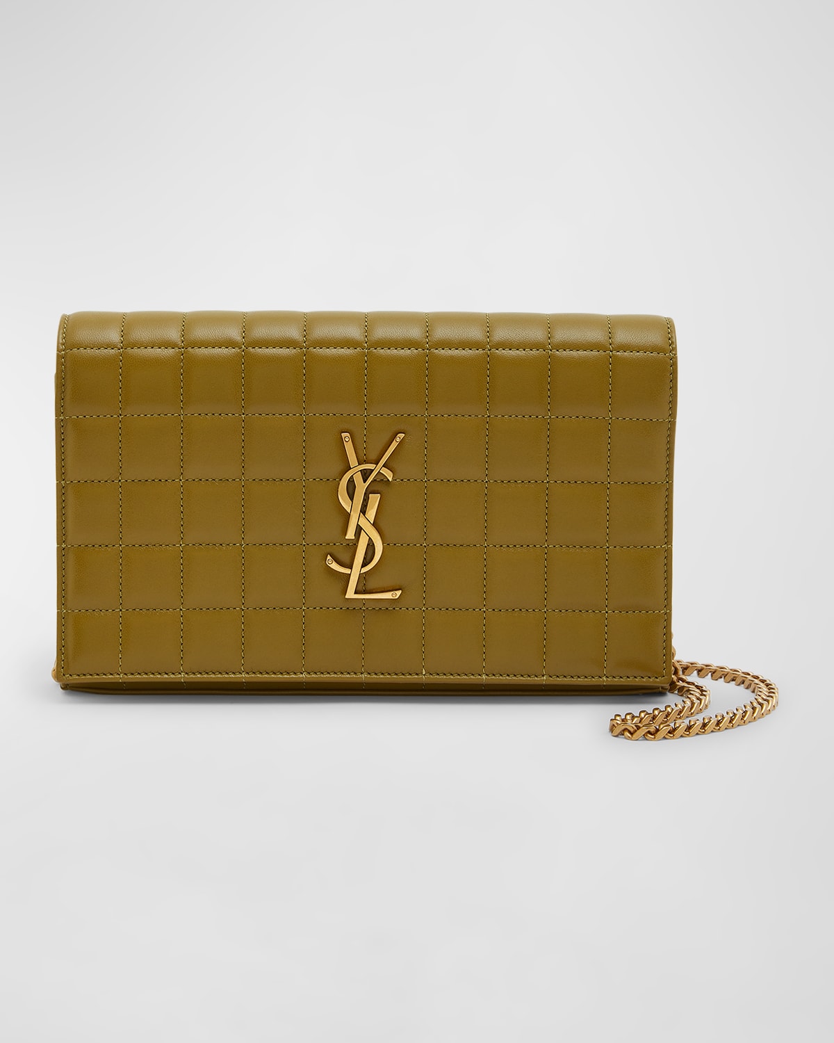 Monogram ysl matte deals quilted bill pouch wallet
