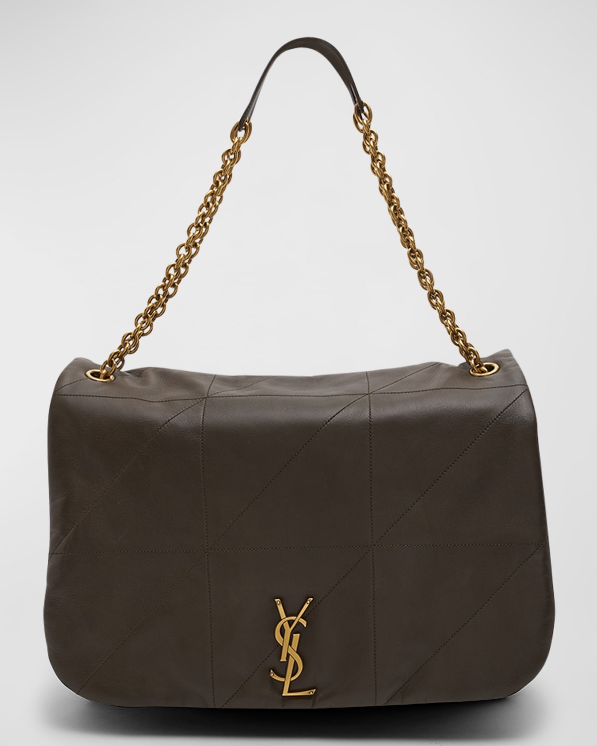 Saint Laurent Jamie 4.3 Patchwork Leather Tote In 3212 Light Musk