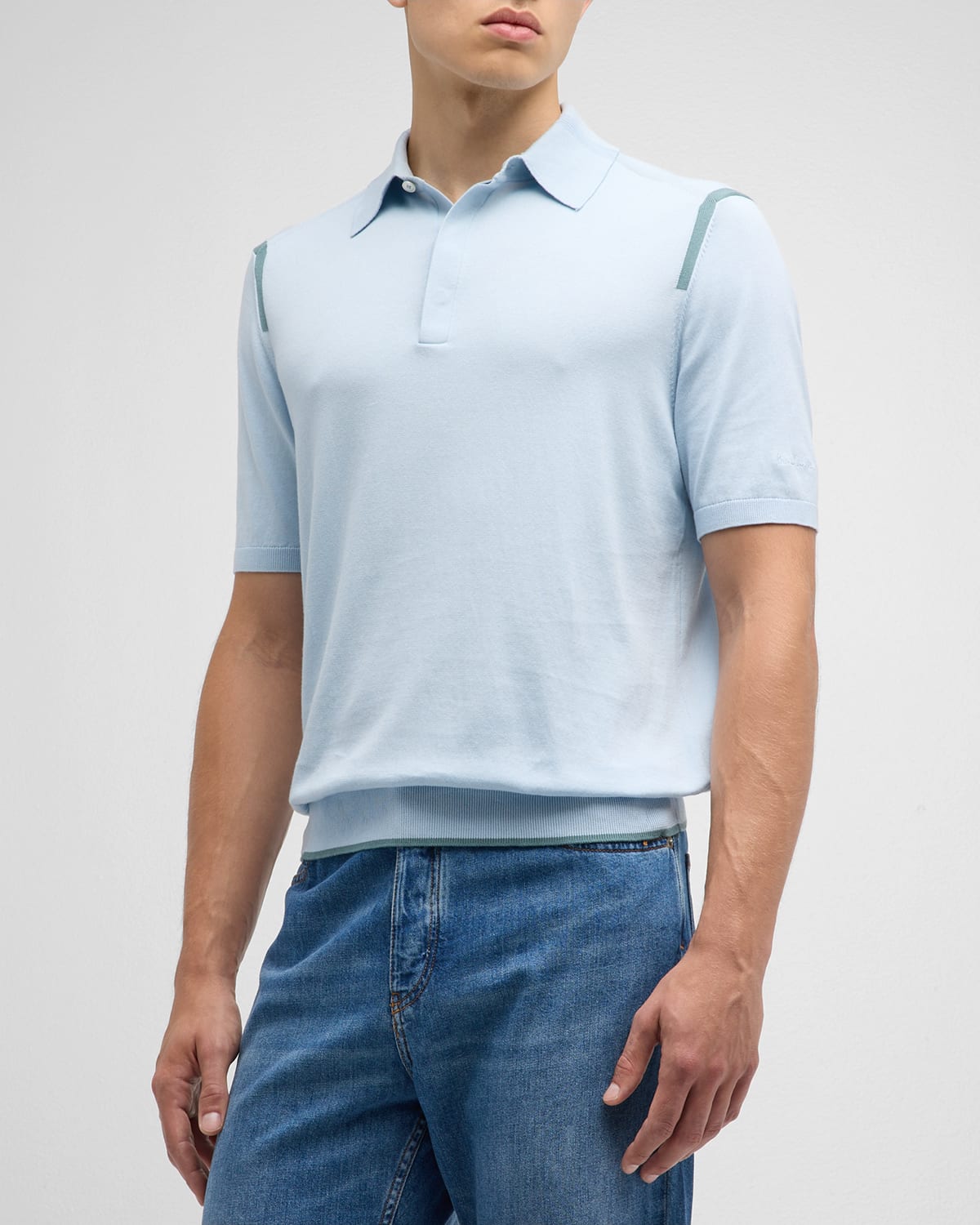 Men's Organic Cotton Short-Sleeve Polo Sweater