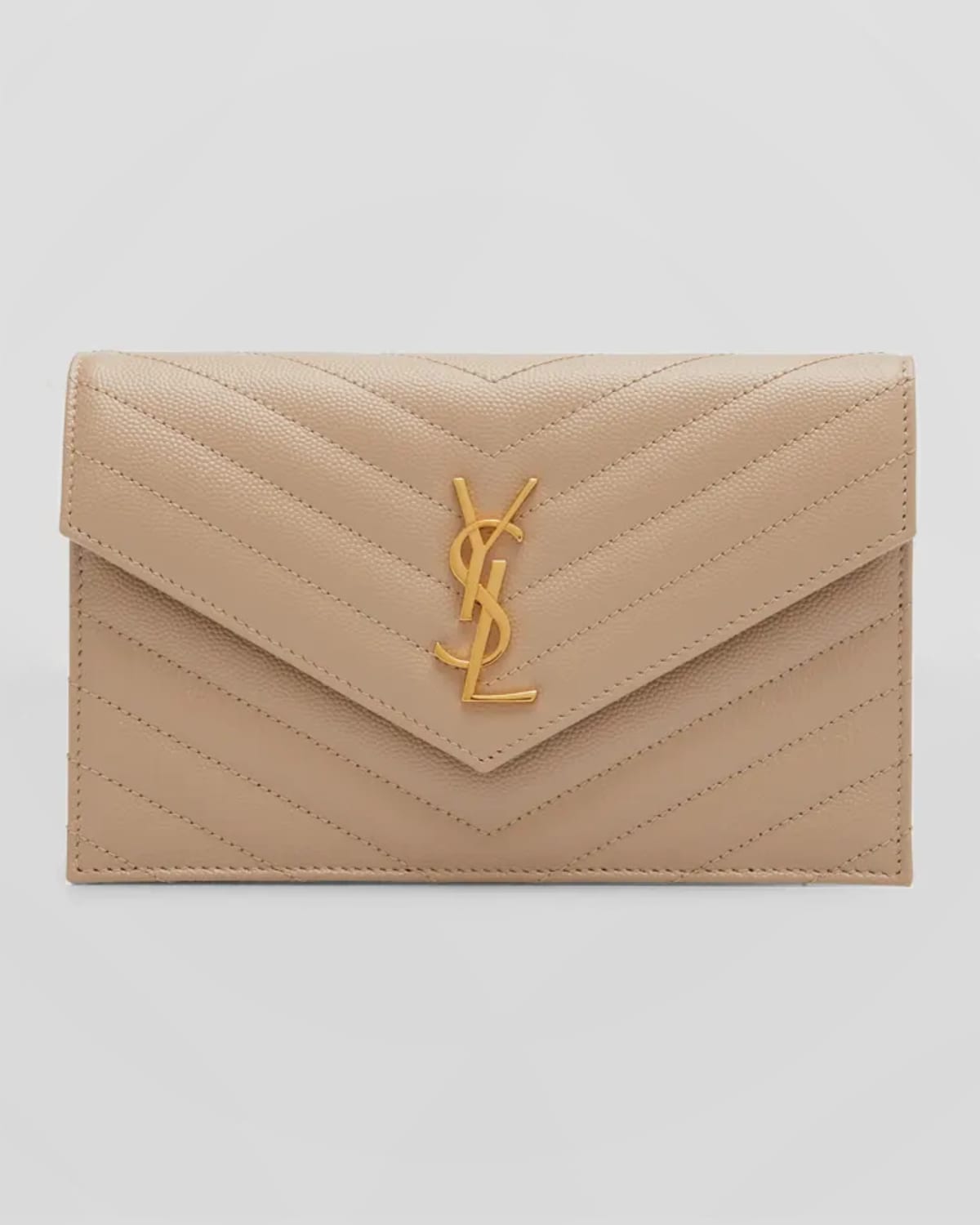 Saint Laurent Small YSL Envelope Flap Wallet on Chain