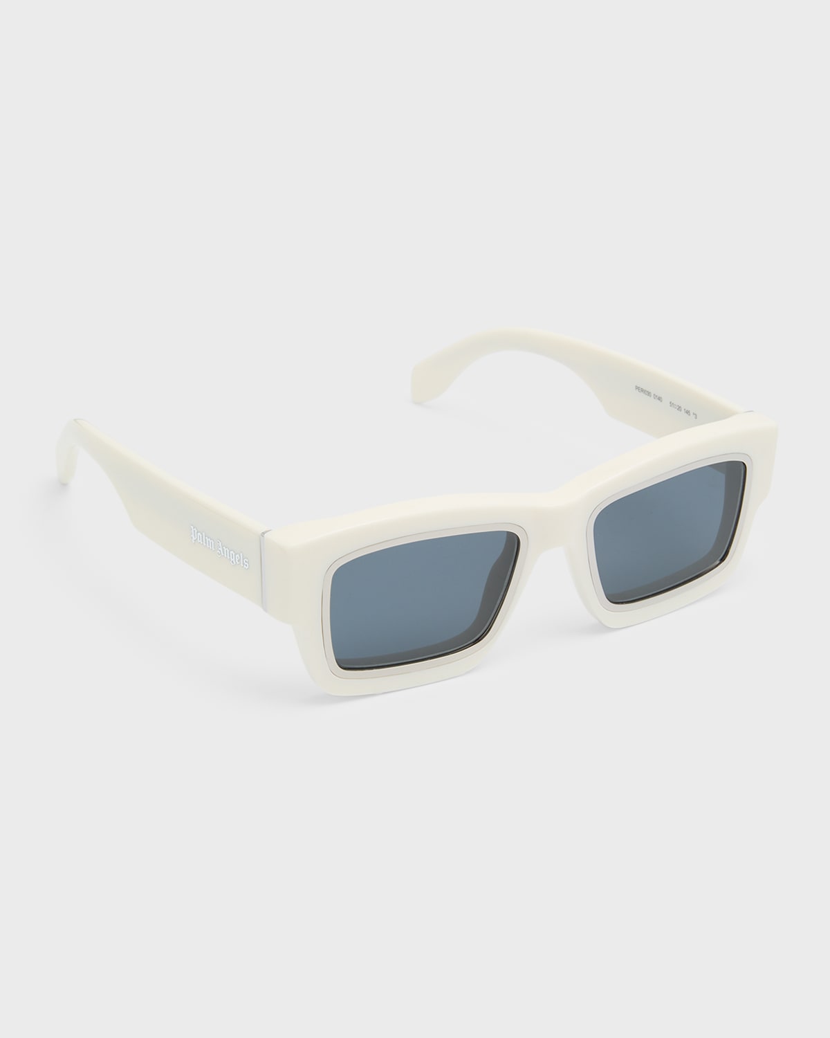 Palm Angels Raymond Square Acetate Sunglasses In White Blue