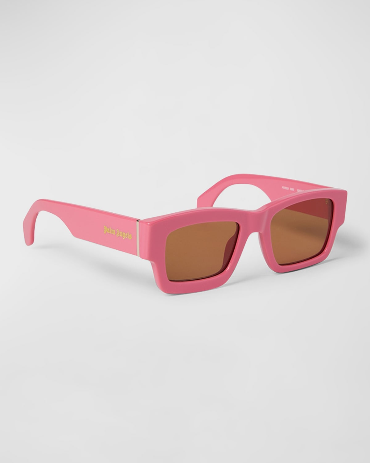 PALM ANGELS MURRAY PINK SQUARE ACETATE SUNGLASSES
