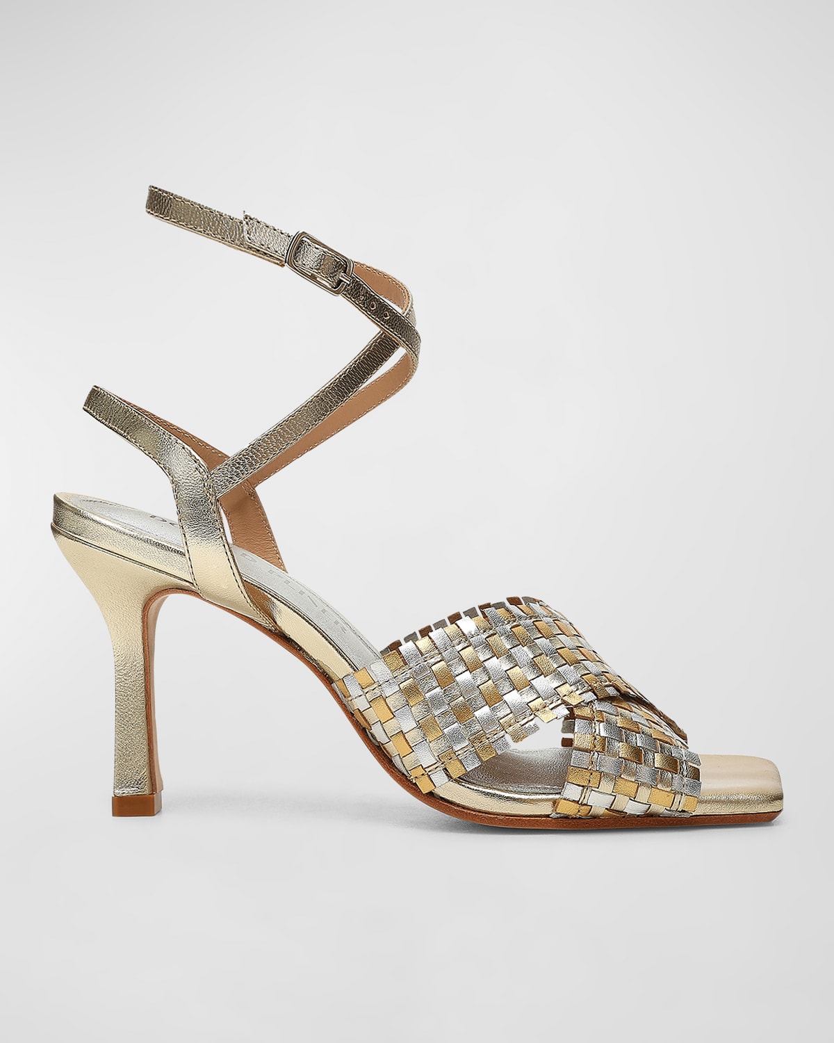 Ferndale Woven Metallic Crisscross Sandals