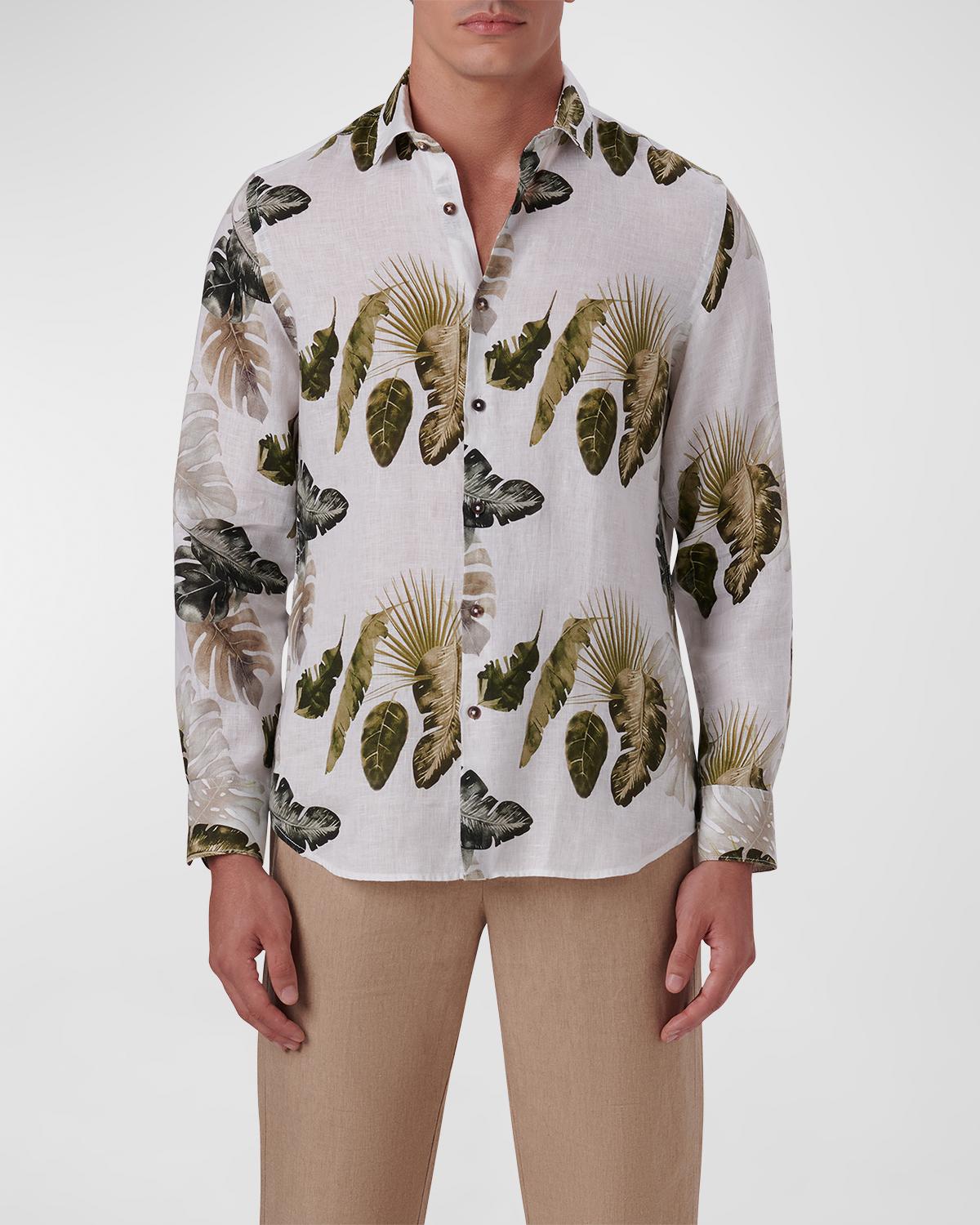 BUGATCHI Men's Shaped Fashion Shirt - 100% Cotton, Small Point Collar, Long Sleeve, No Pocket - View #9