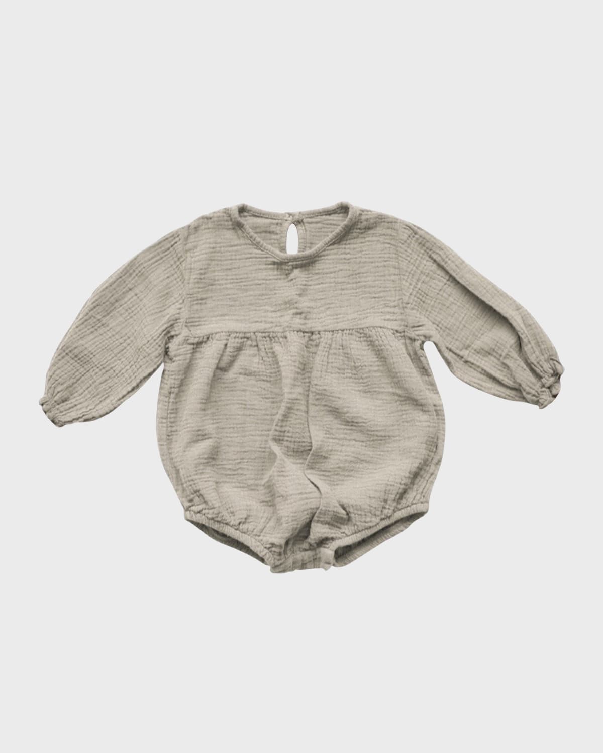 The Simple Folk Kids' Girl's Meadow Organic Cotton Romper In Ecru