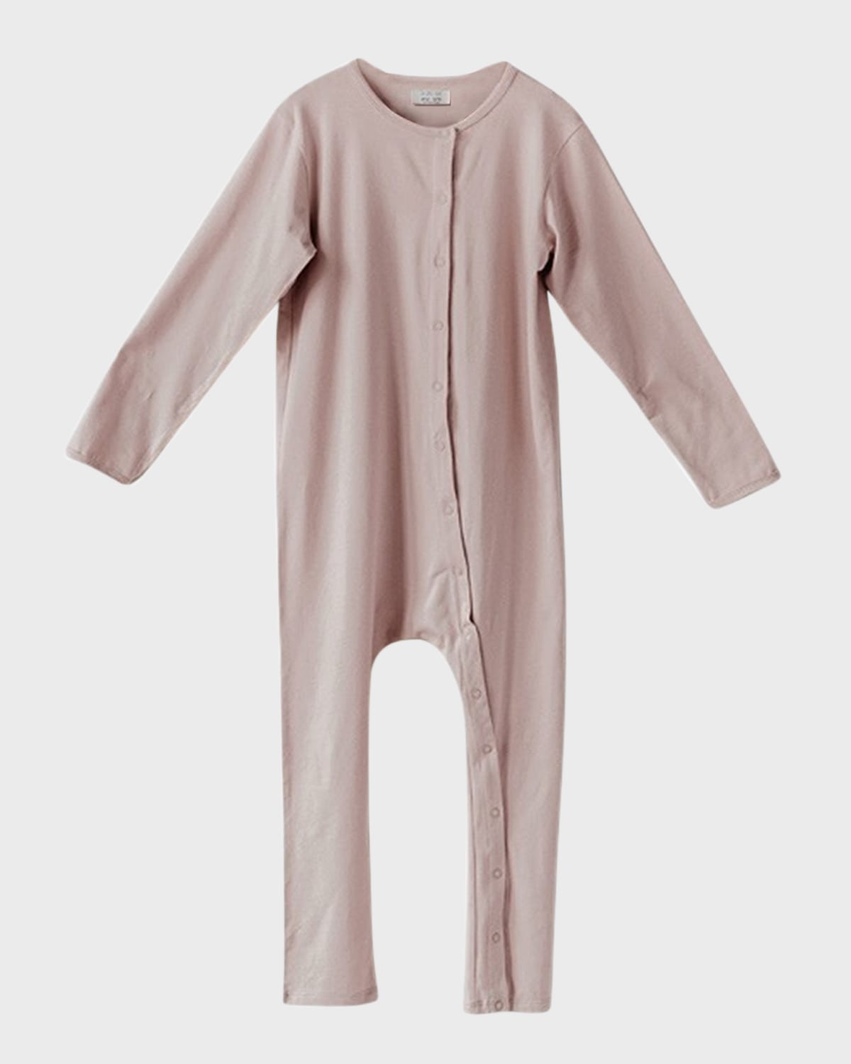 The Simple Folk Kid's Organic Cotton Coverall Pajamas In Antique Rose