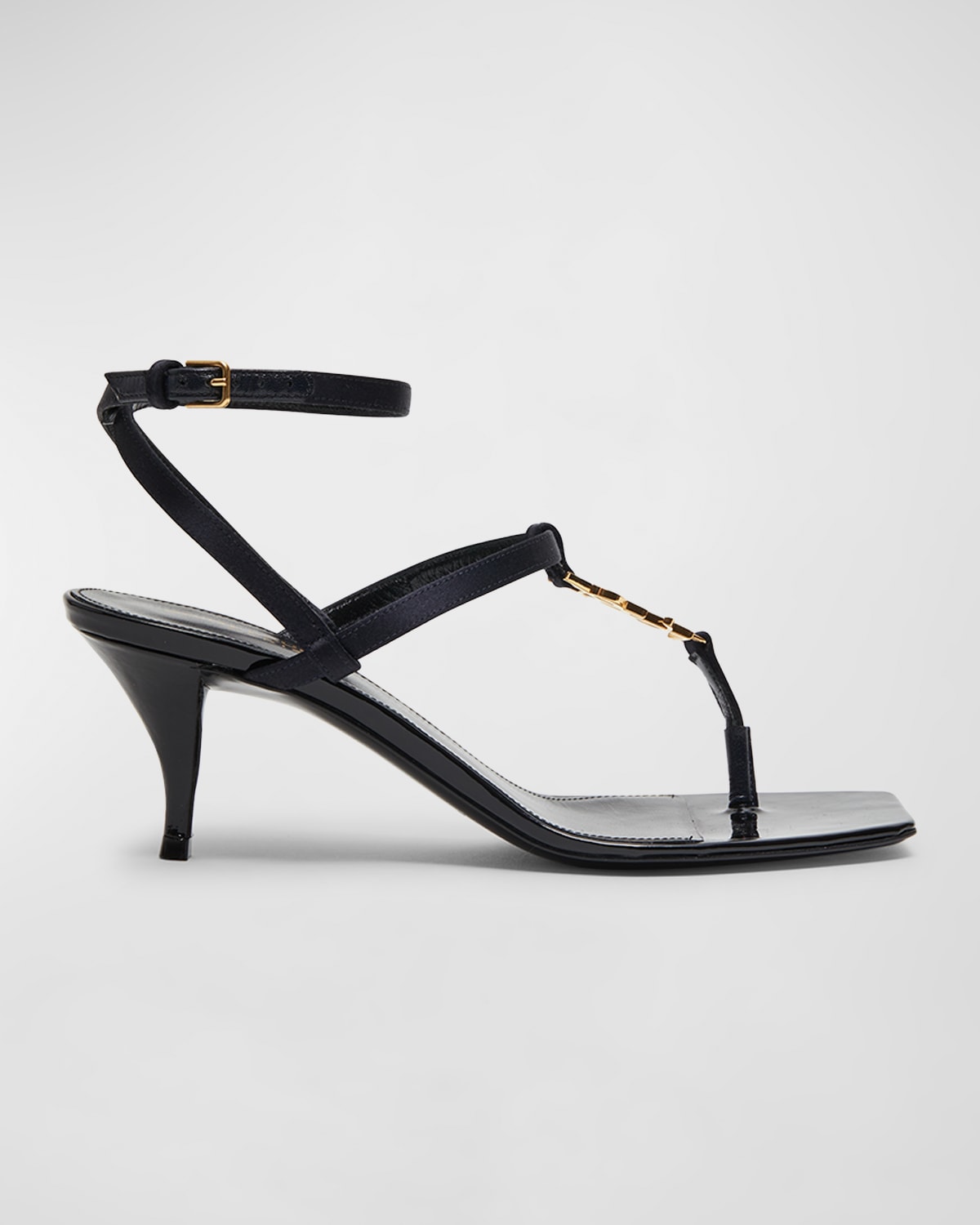 Saint Laurent Cassandra YSL Leather Wedge Espadrilles - Bergdorf Goodman