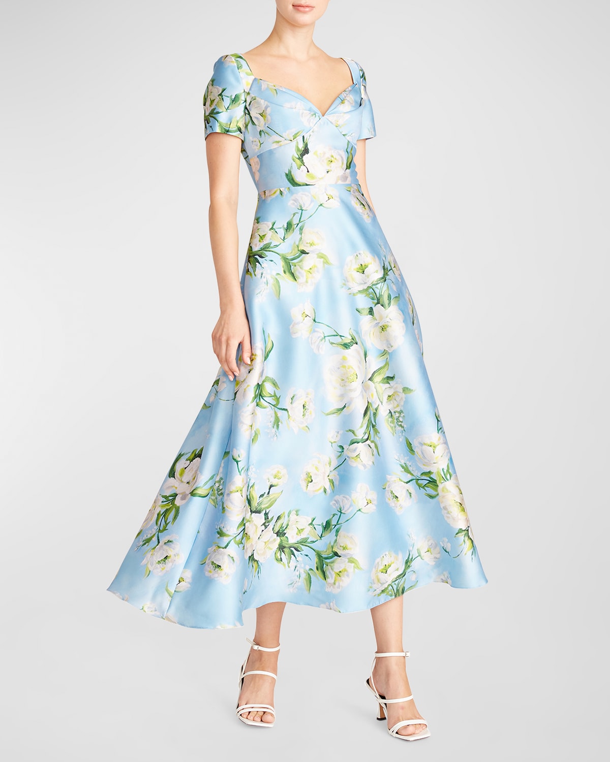 Anisa Floral-Print Sweetheart Dress