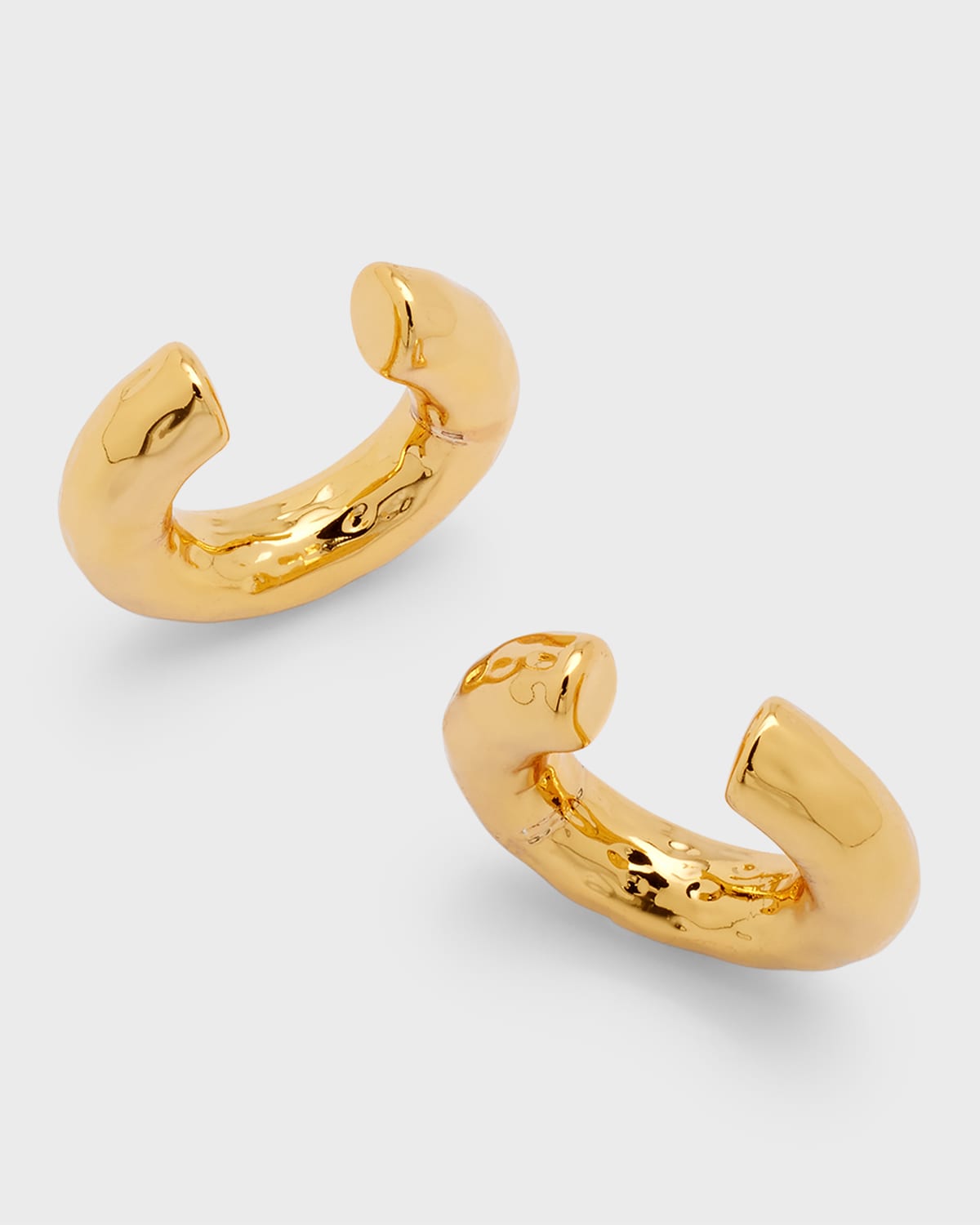 22k Gold-Plated Hammered Ear Cuff Pair