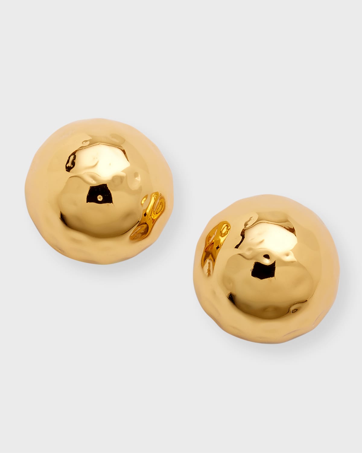 22k Gold-Plated Hammered Stud Earrings