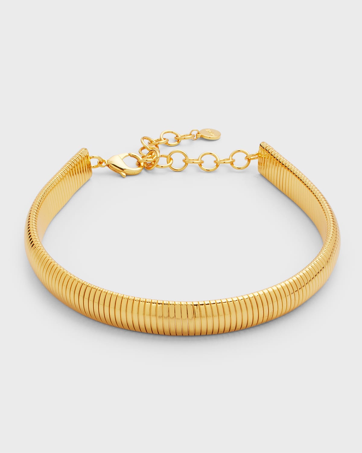 22k Gold-Plated Snake Chain Choker Necklace
