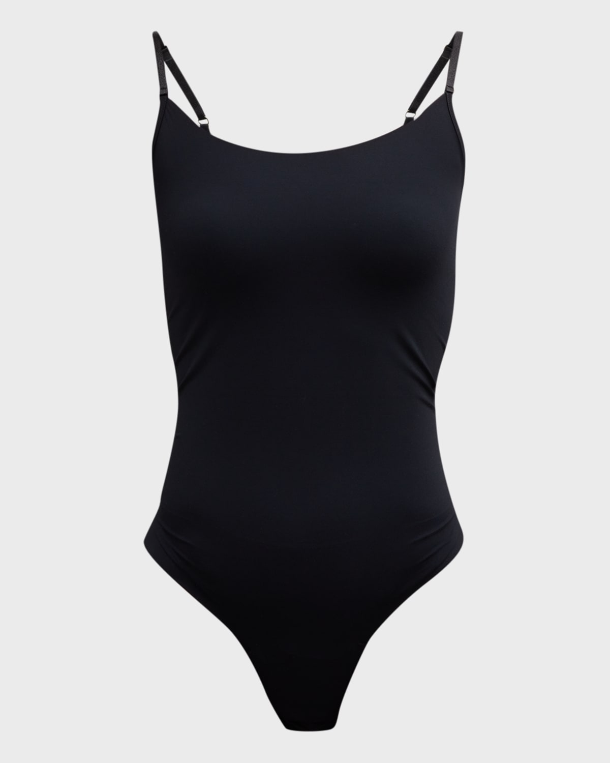 Commando Matte Metallic Cami Bodysuit In Black