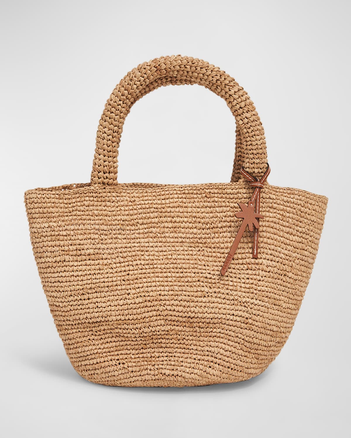 Medium Summer Raffia Top-Handle Bag