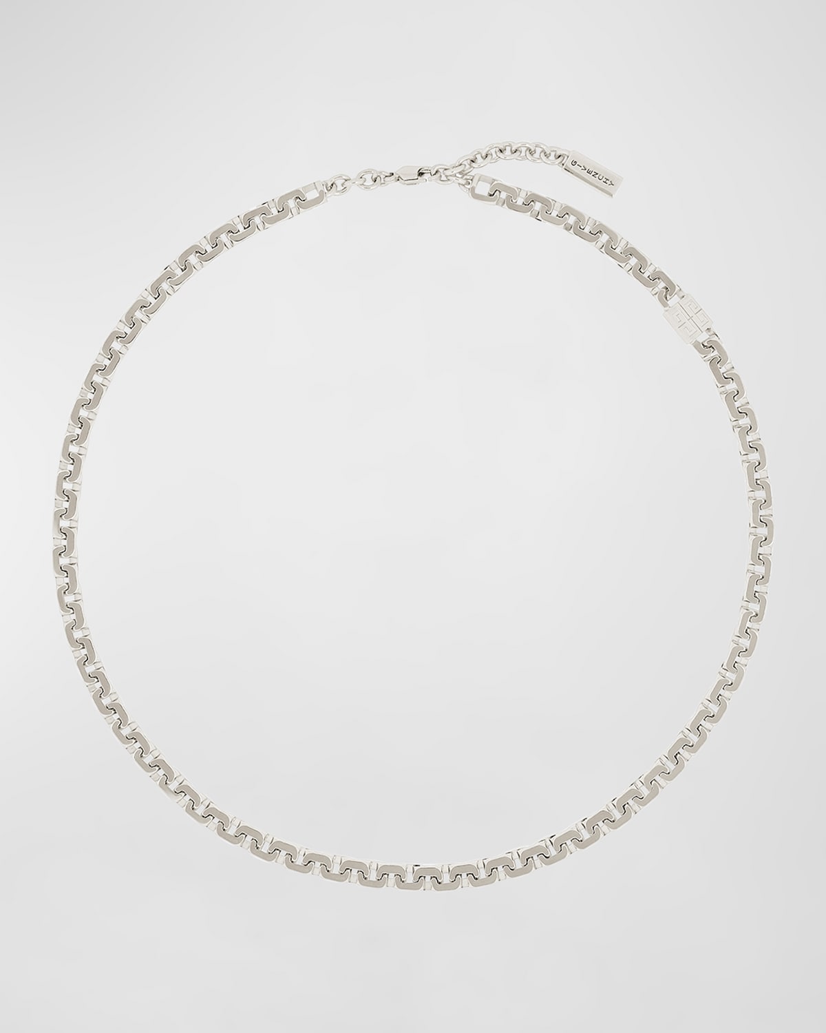 Men's Silvertone Short G-Chain Necklace