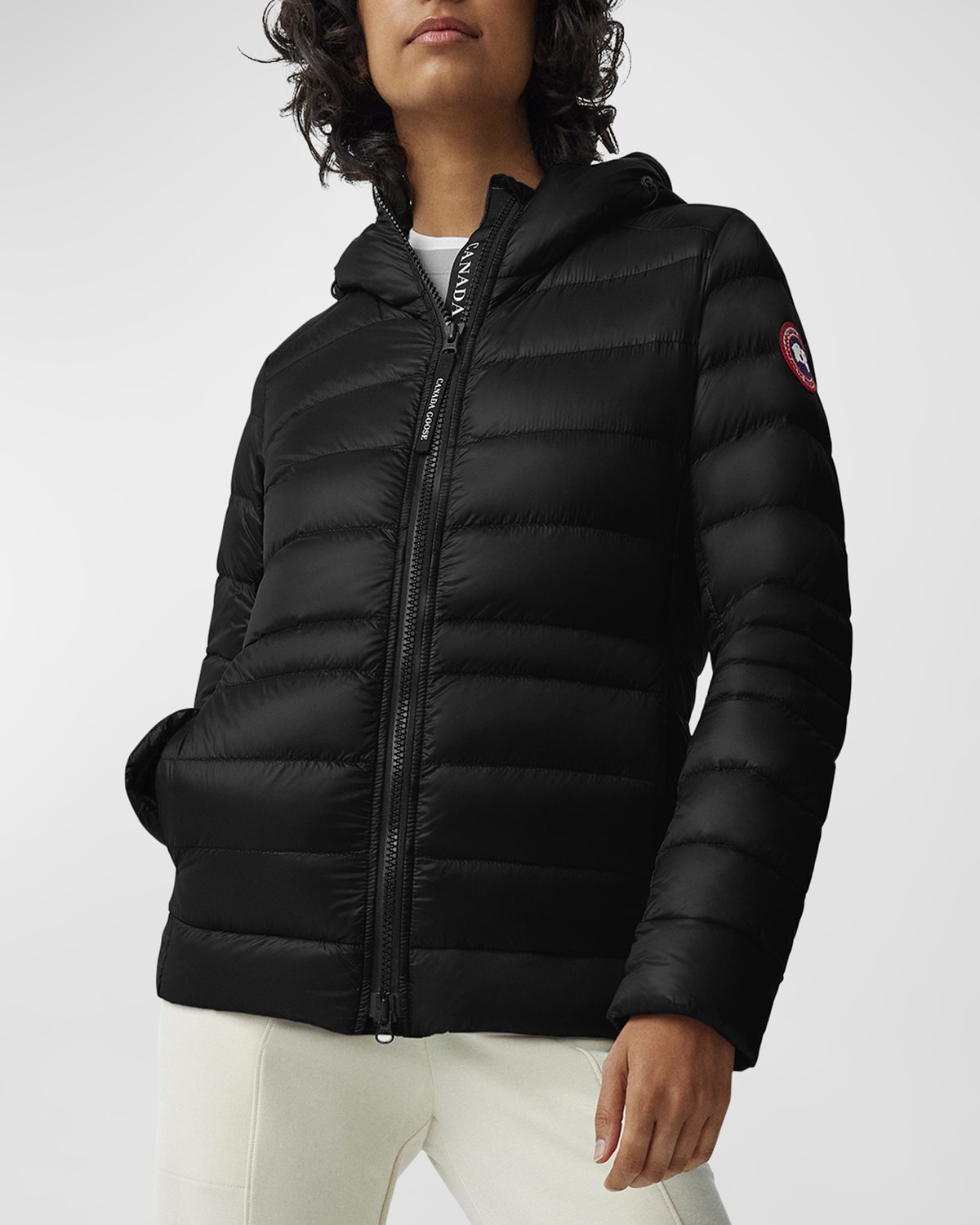 Shop Canada Goose Cypress Packable Hooded Puffer Jacket In Black
