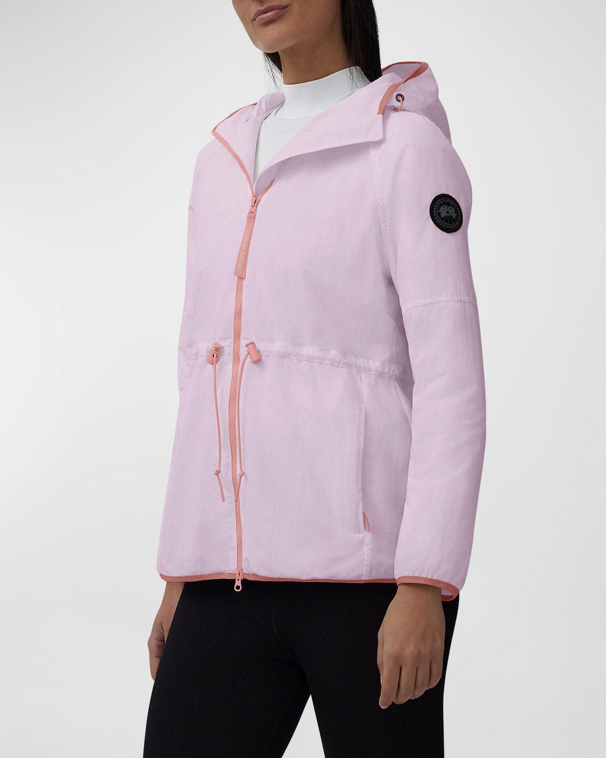 Canada Goose Lundell Hooded Jacket With Drawcord Waist In Sunset Pink