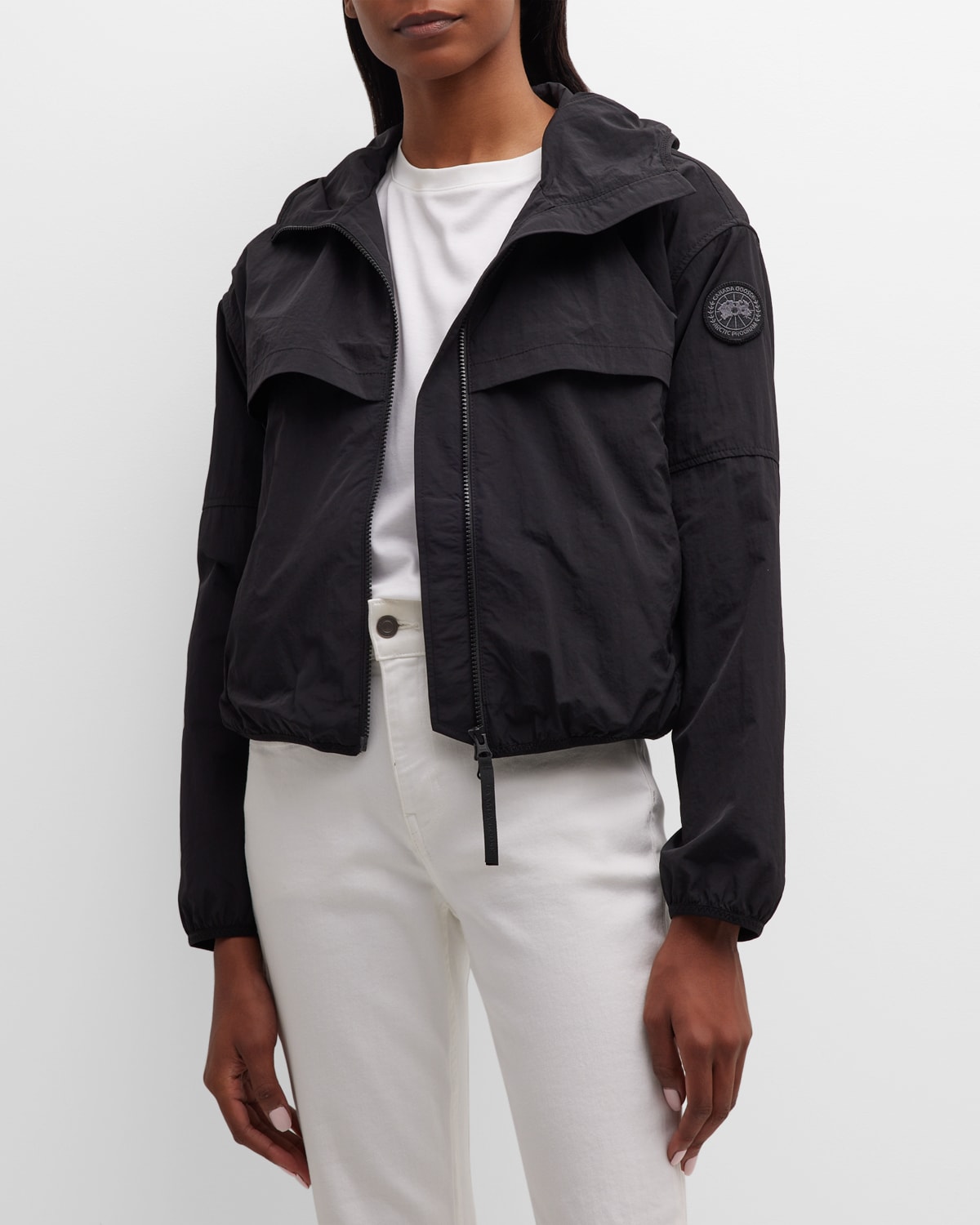 Shop Canada Goose Sinclair Hooded Jacket With Mesh Vent In Black