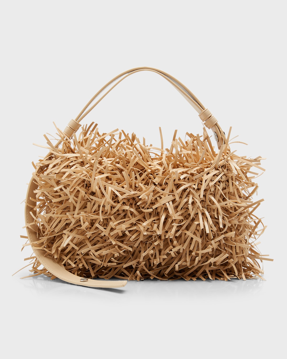 Simon Miller Puffin Mini Fringe Faux-leather Shoulder Bag In  