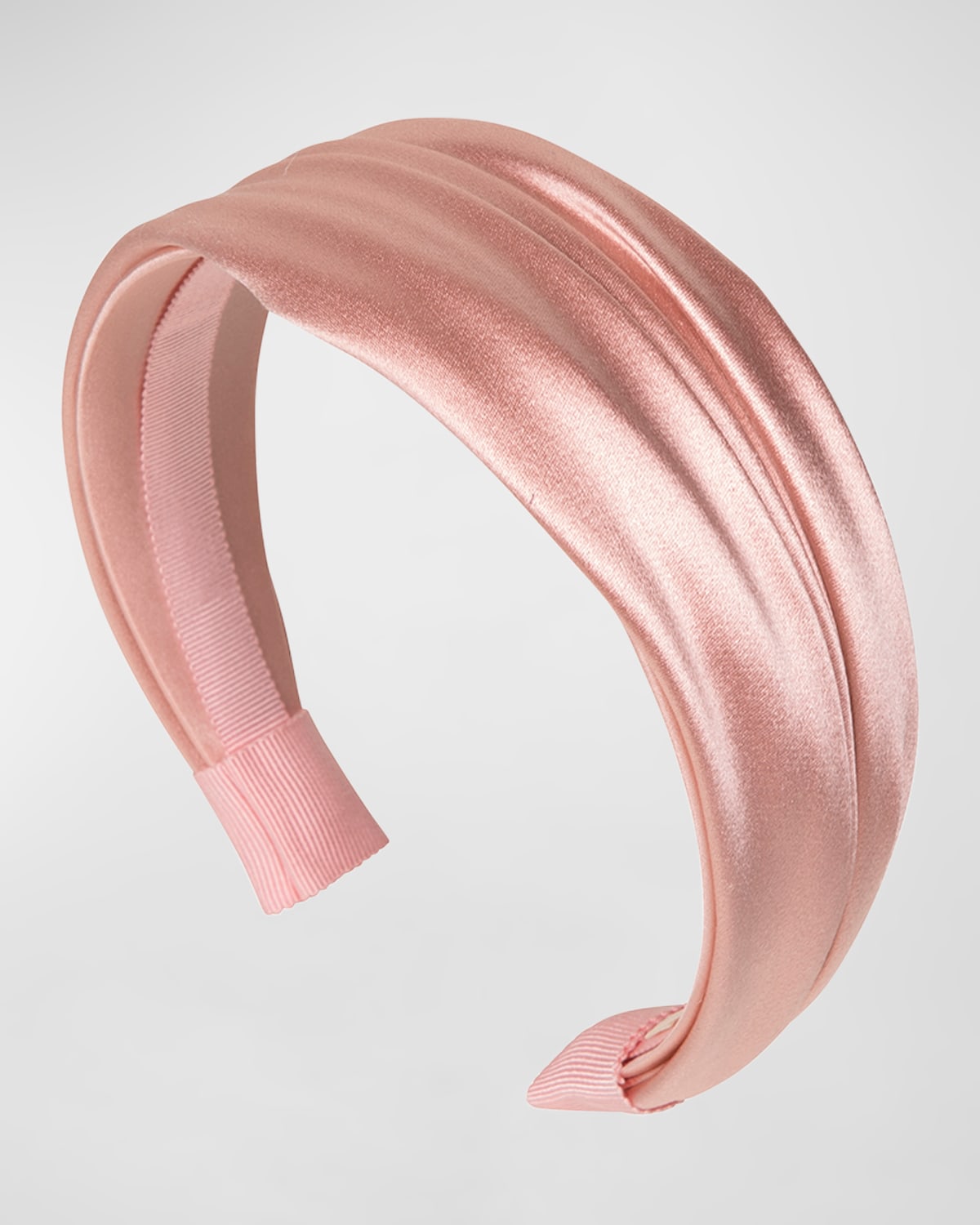 Jennifer Behr Natasha Draped-satin Headband In Pink
