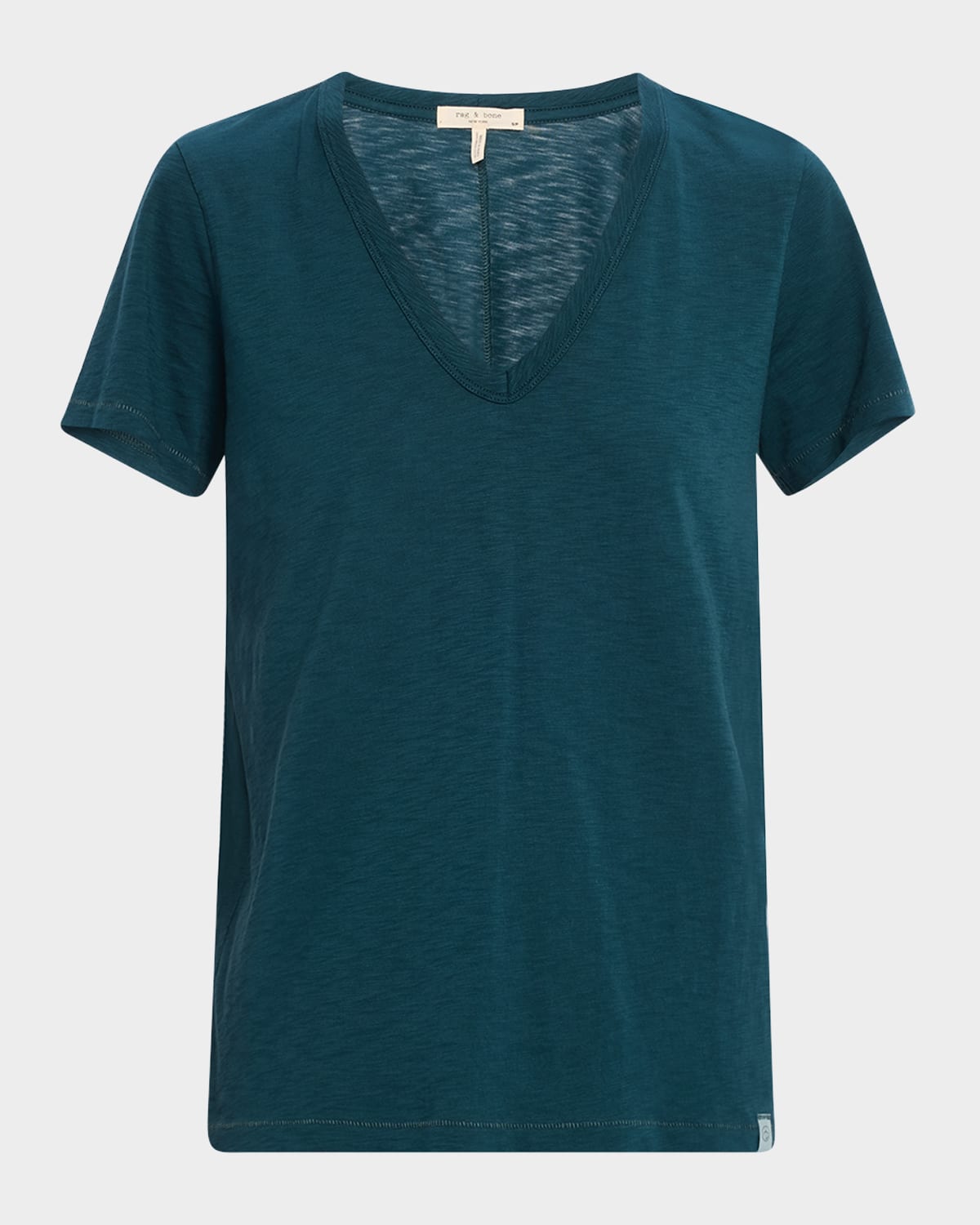 Rag & Bone The Vee Slub Cotton T-shirt In Green