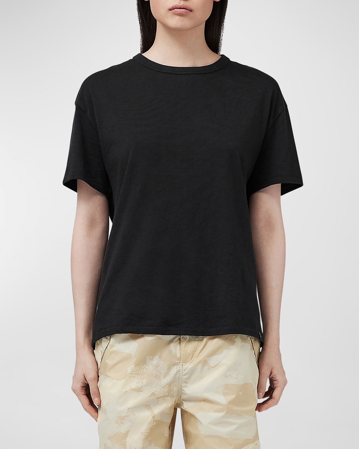 Rag & Bone Boyfriend Pima Cotton T-shirt In Black