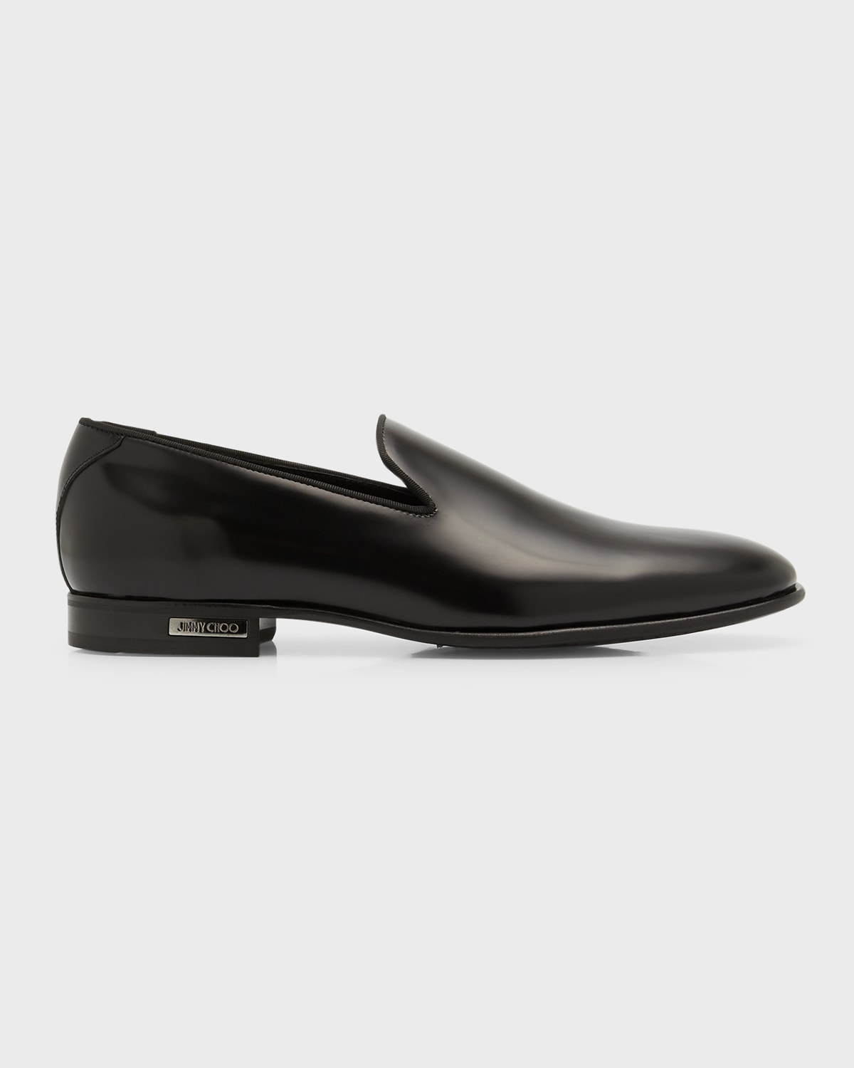 Shop Jimmy Choo Men's Thame Leather Loafers In Black