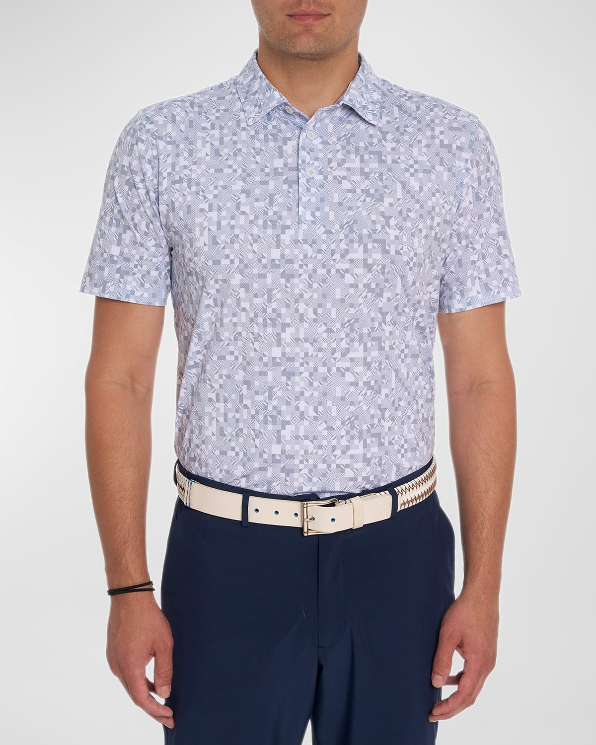 Robert Graham Wooderson Performance Polo In Grey
