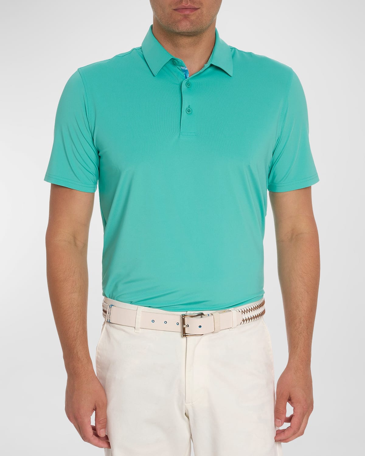 Robert Graham Axelsen Performance Polo In Jade Green