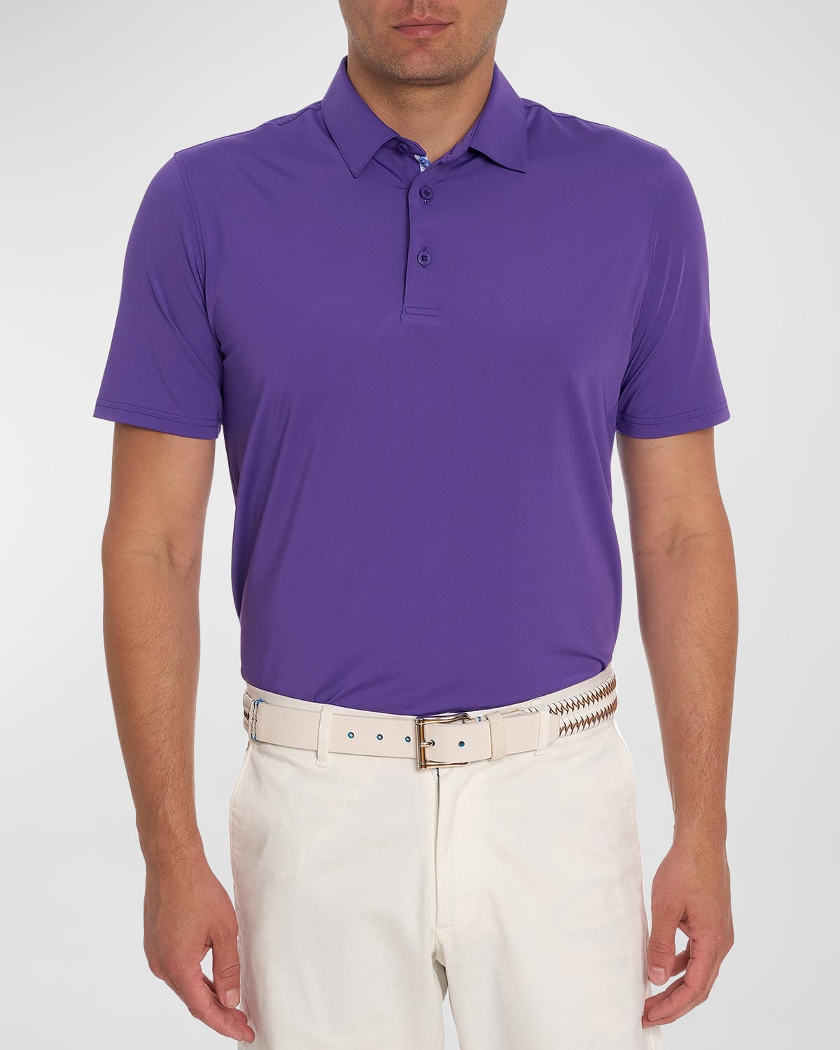 Robert Graham Axelsen Performance Polo In Purple