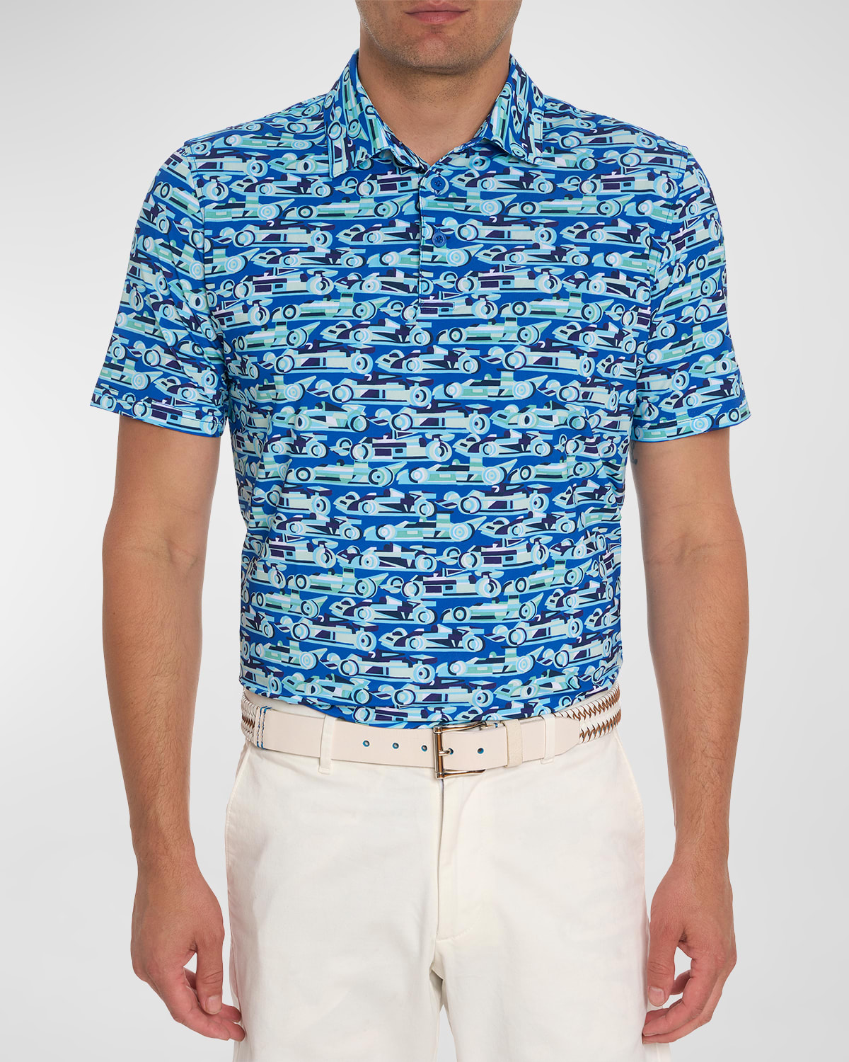 Robert Graham Auto Expo Performance Polo In Blue