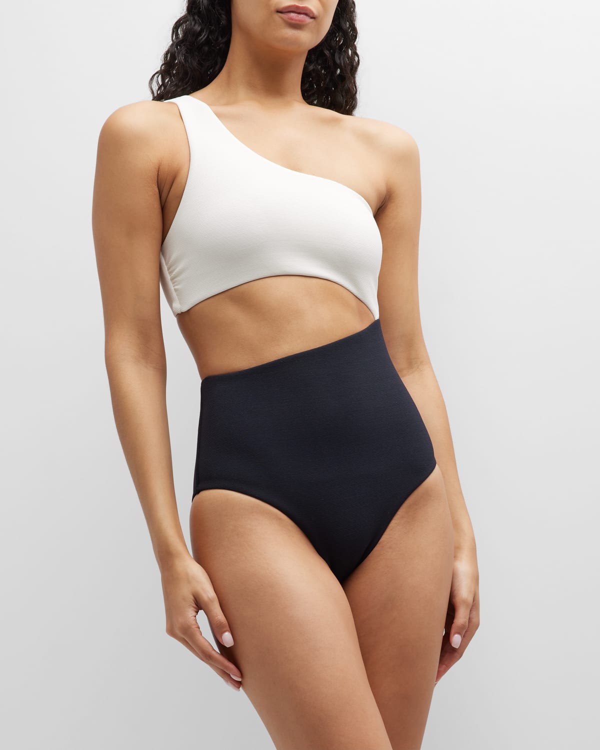 JETS Australia Versa Rib Asymmetric One-Piece Swimsuit