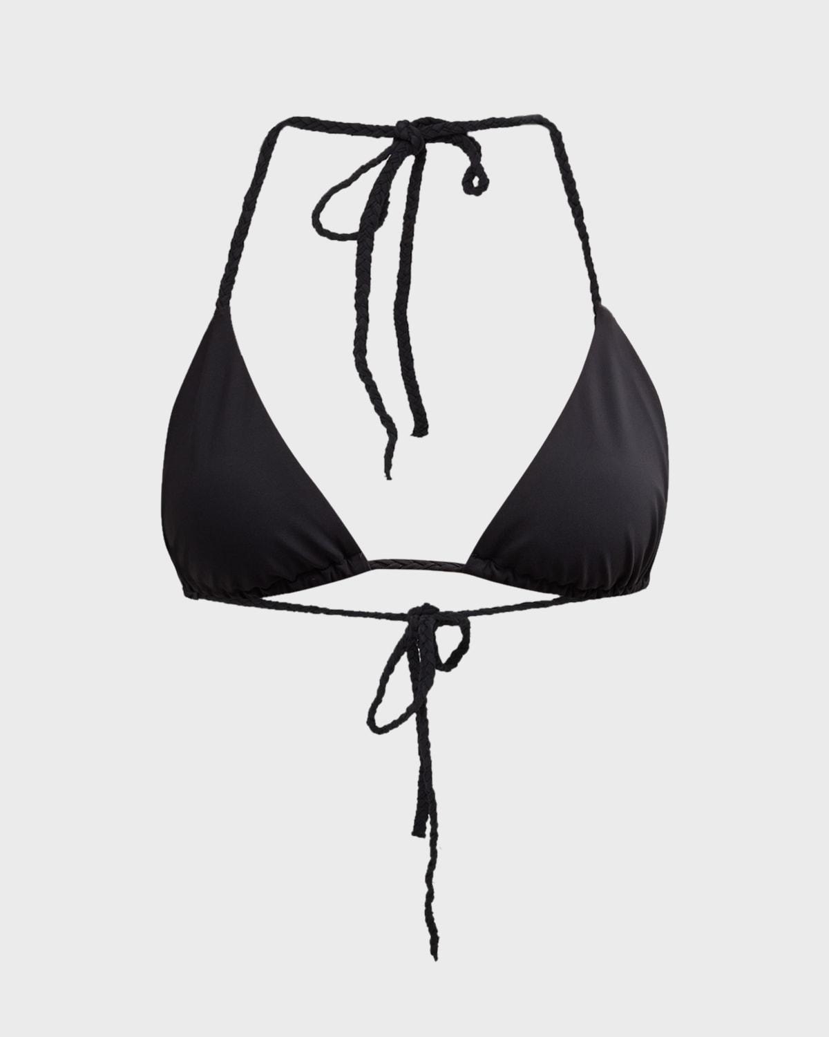 Totême Braid-tie Triangle Bikini Top In Black 200