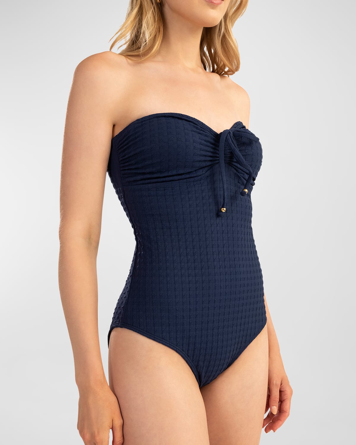 Cinched Bandeau One-Piece Swimsuit