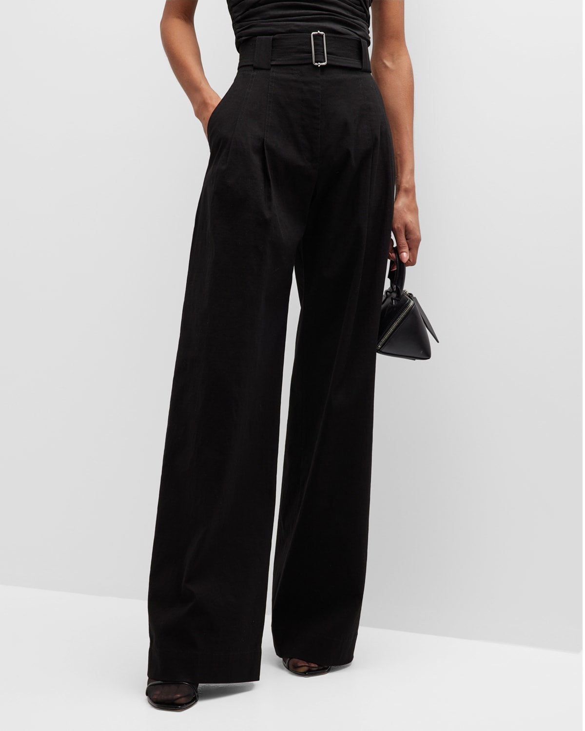 A.L.C DARBY BELTED WIDE-LEG PANTS