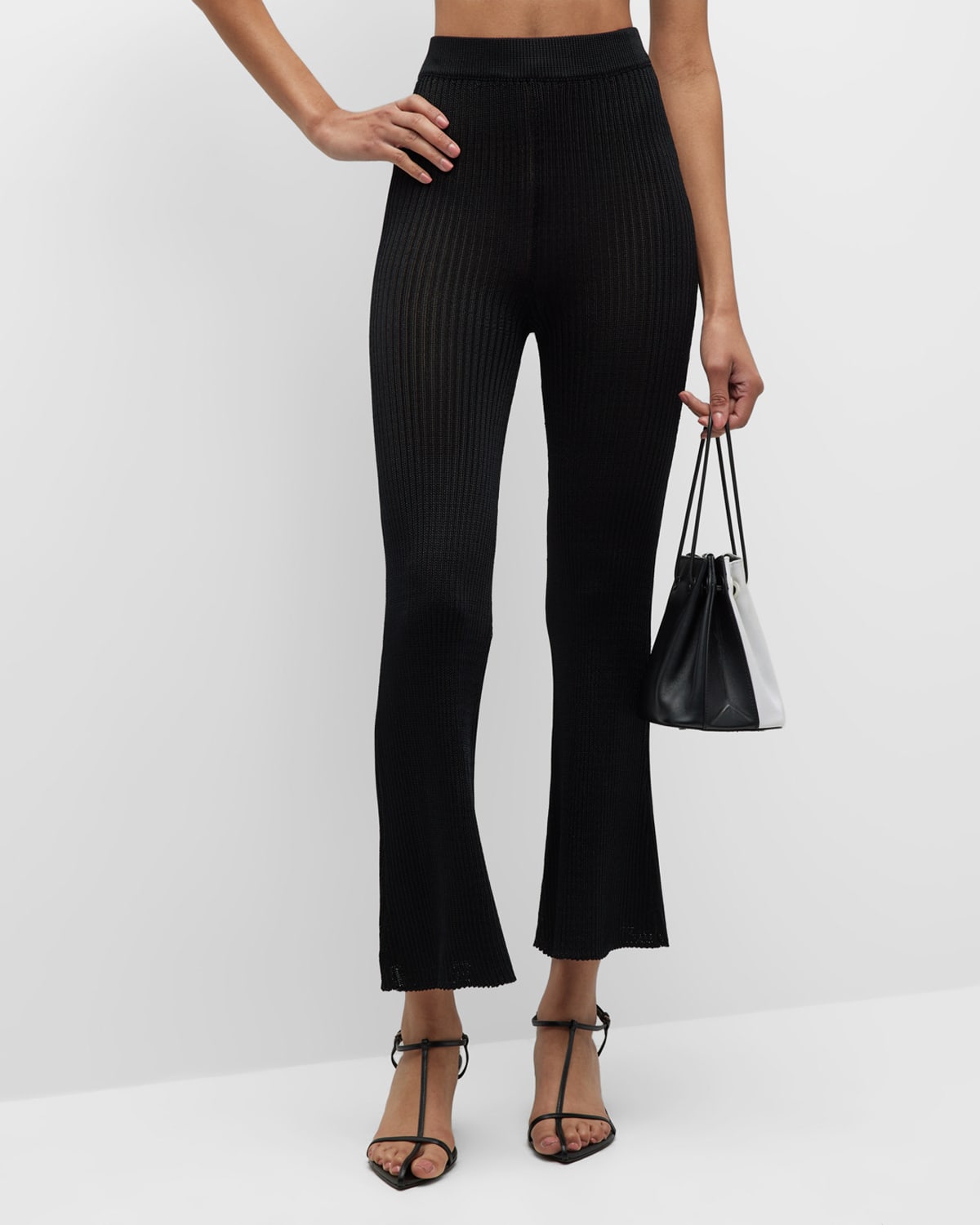 Calle Del Mar Ribbed Flare Pants