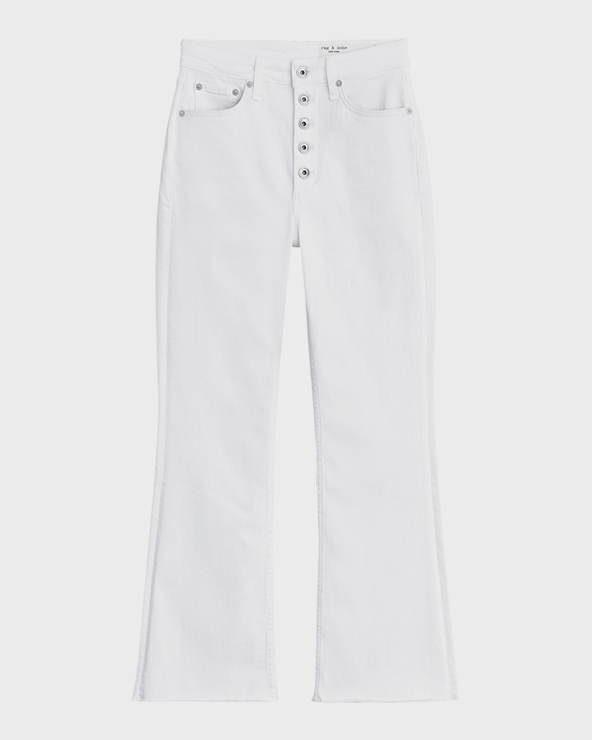 Rag & Bone Casey High Rise Ankle Flare Jeans In Opticwht