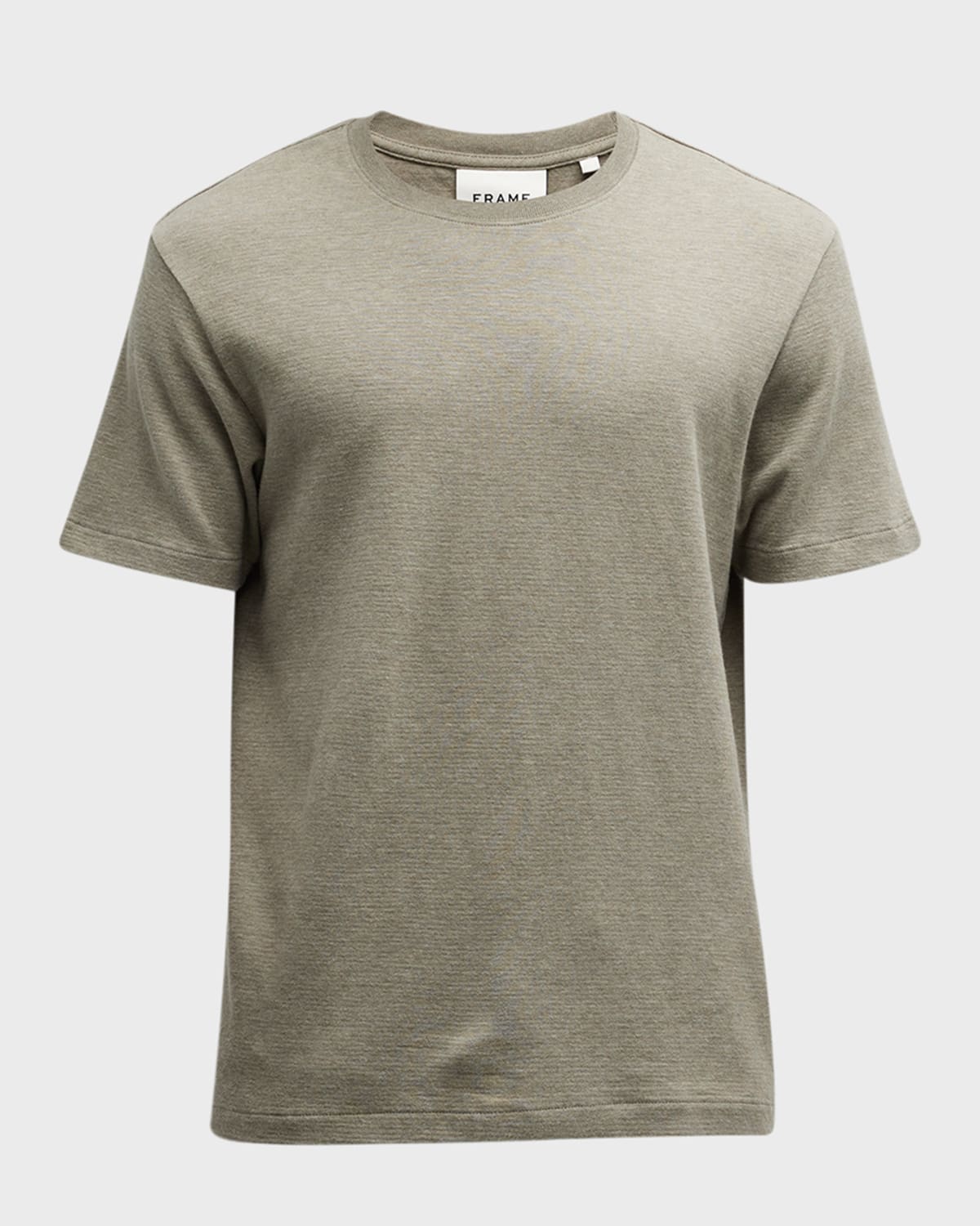 Frame Mens Duo Fold Solid T-shirt In Heather Dark Beig