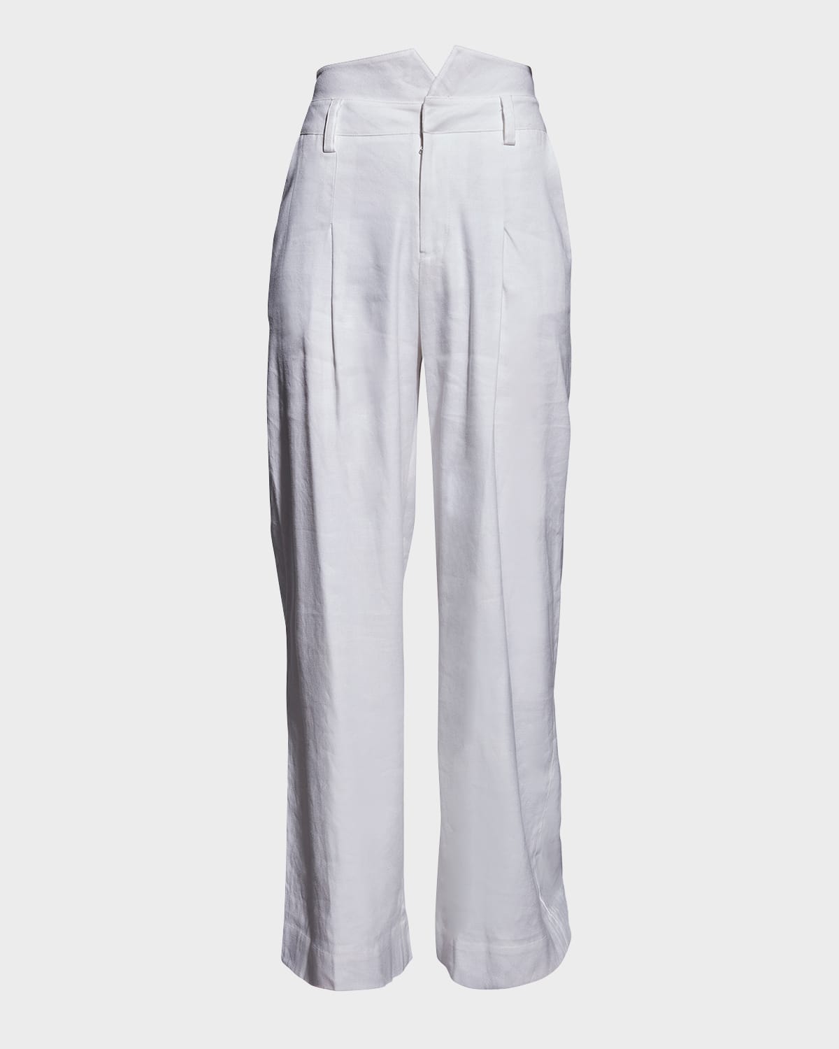 Mimi Wide-Leg Twill Trousers