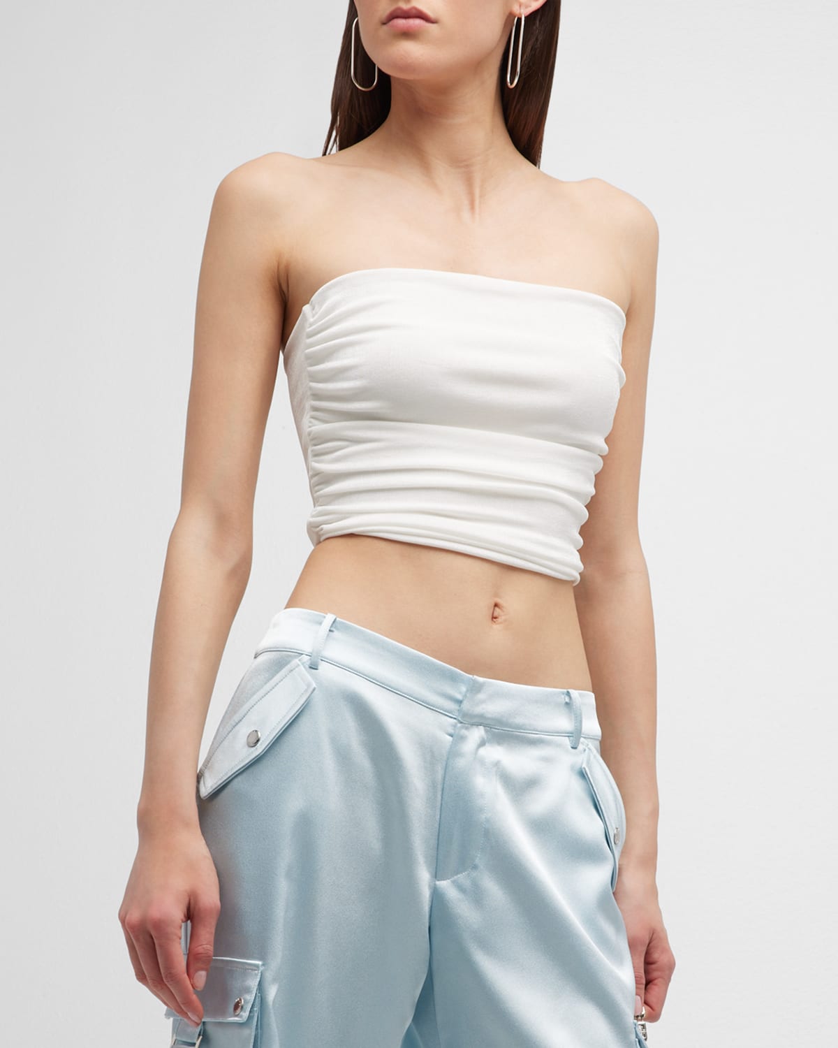 SER.O.YA PENNY RUCHED STRAPLESS TUBE TOP