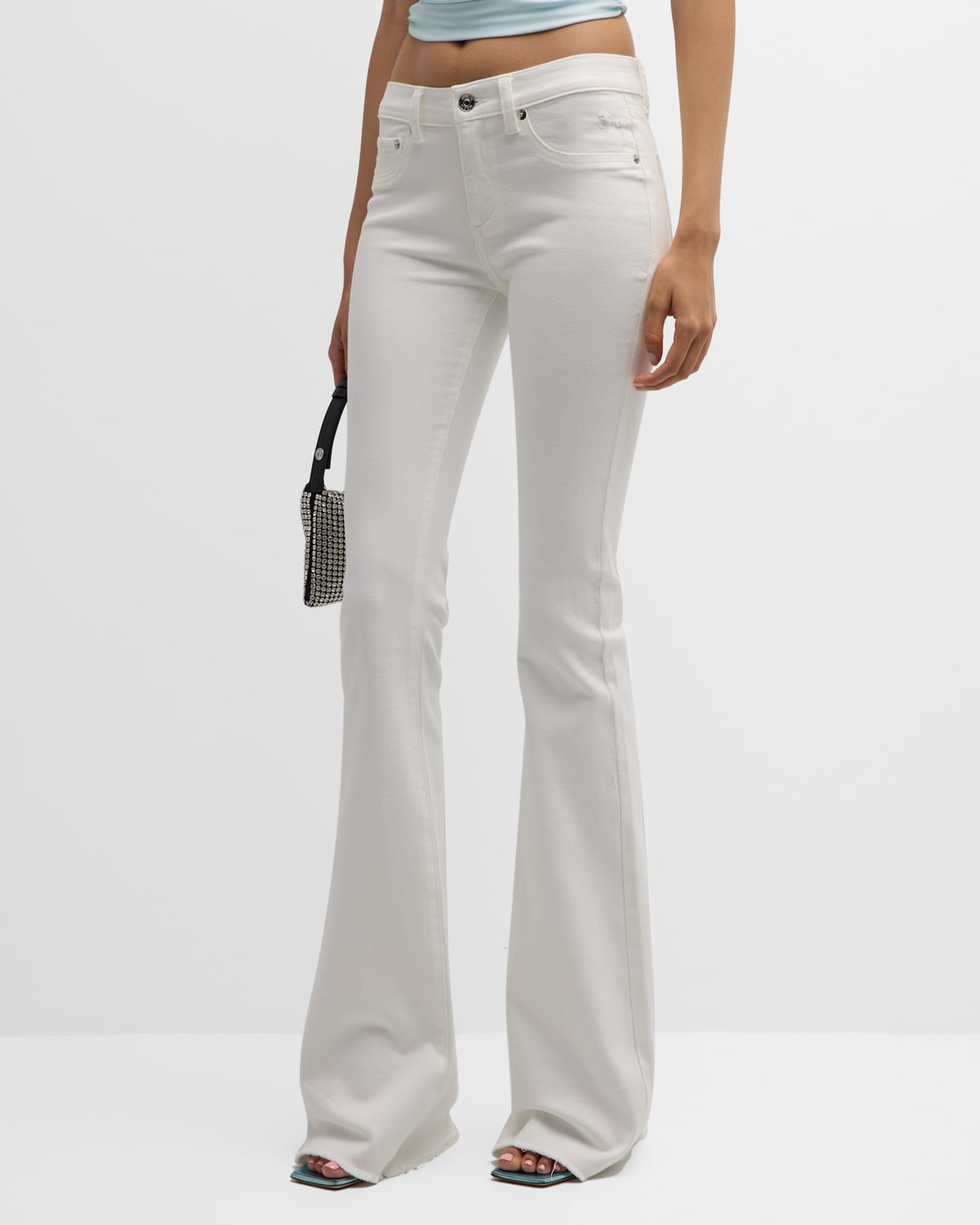 Ser.o.ya Demi Low-rise Bootcut Jeans In White