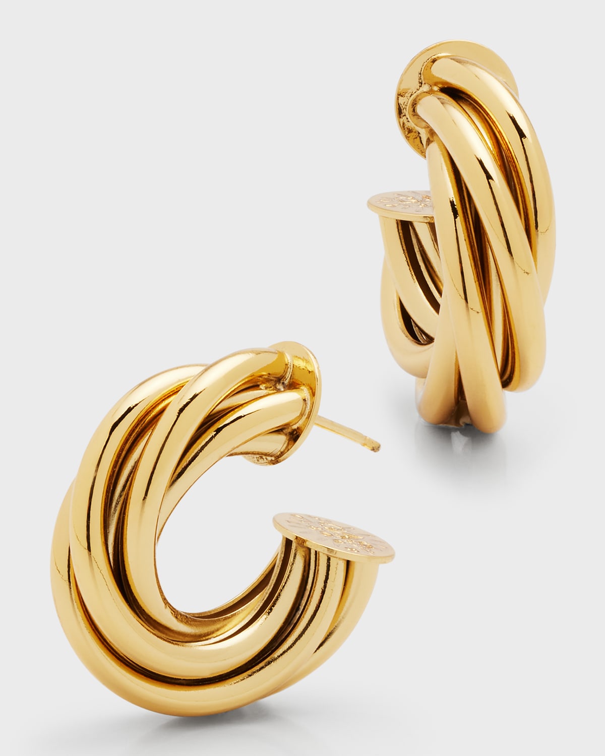Shop Gas Bijoux Multi-ring Hoop Earrings In Gold